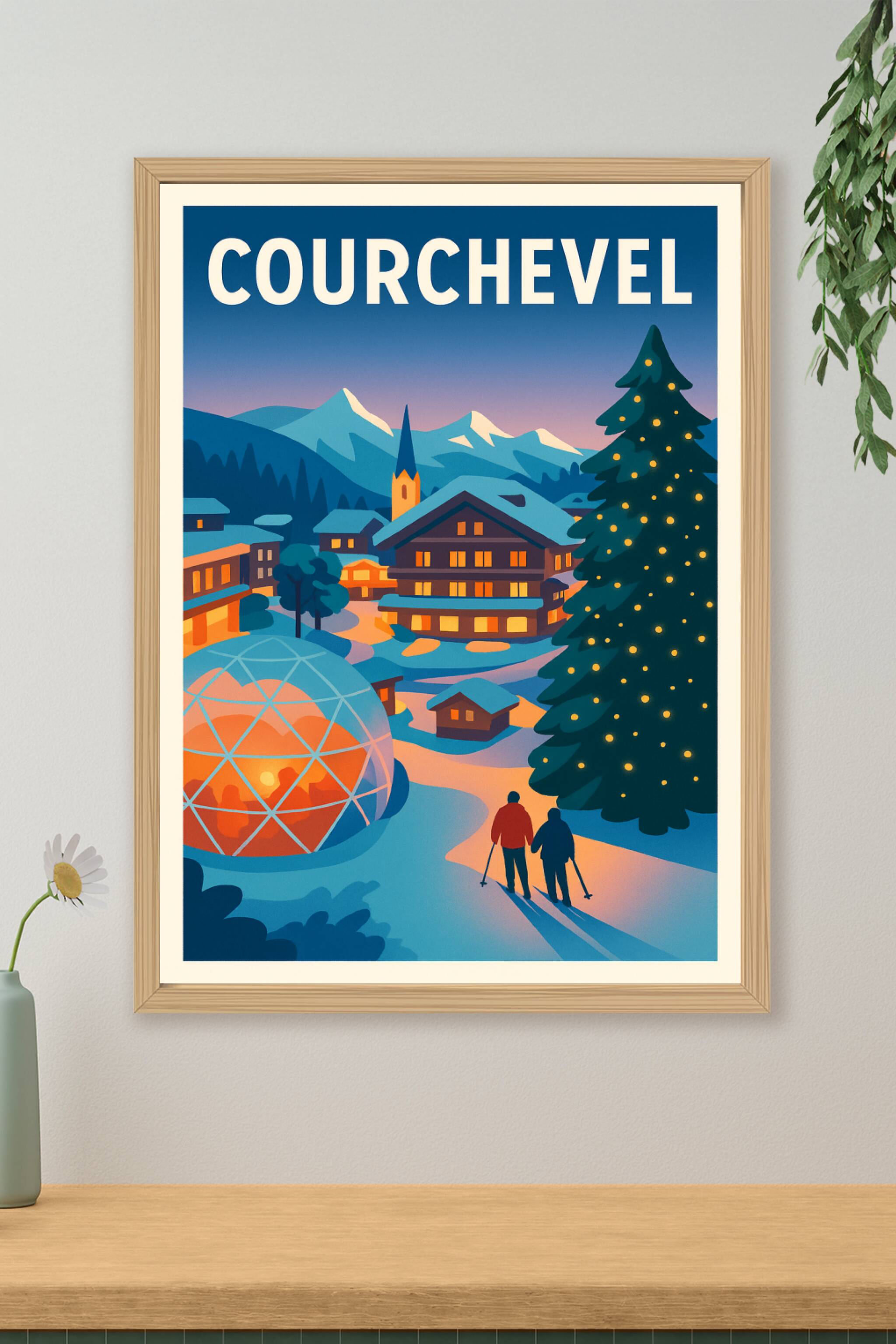 Affiche de Courchevel - L'élégance des sommets enneigés