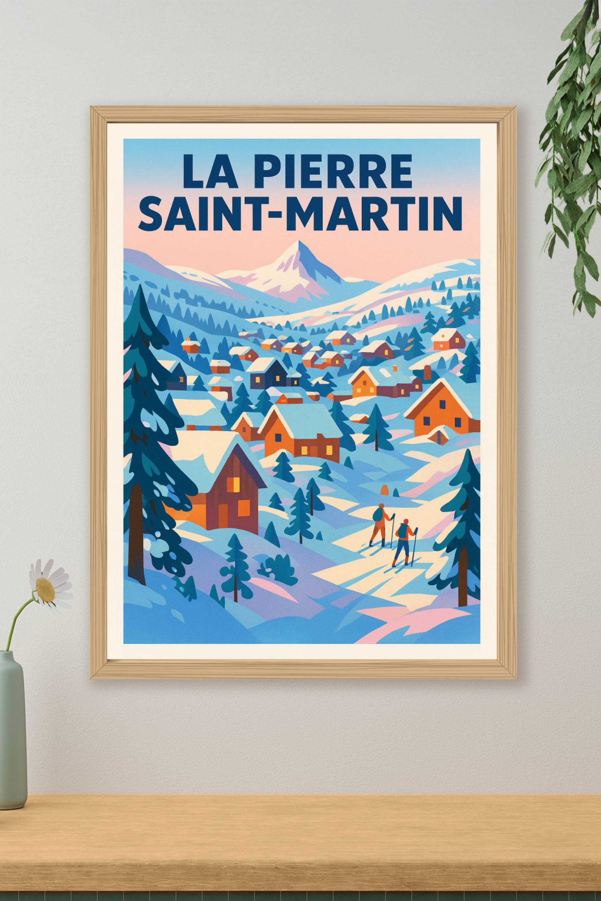 Affiche de La Pierre Saint-Martin - L'élégance des Pyrénées sous la neige
