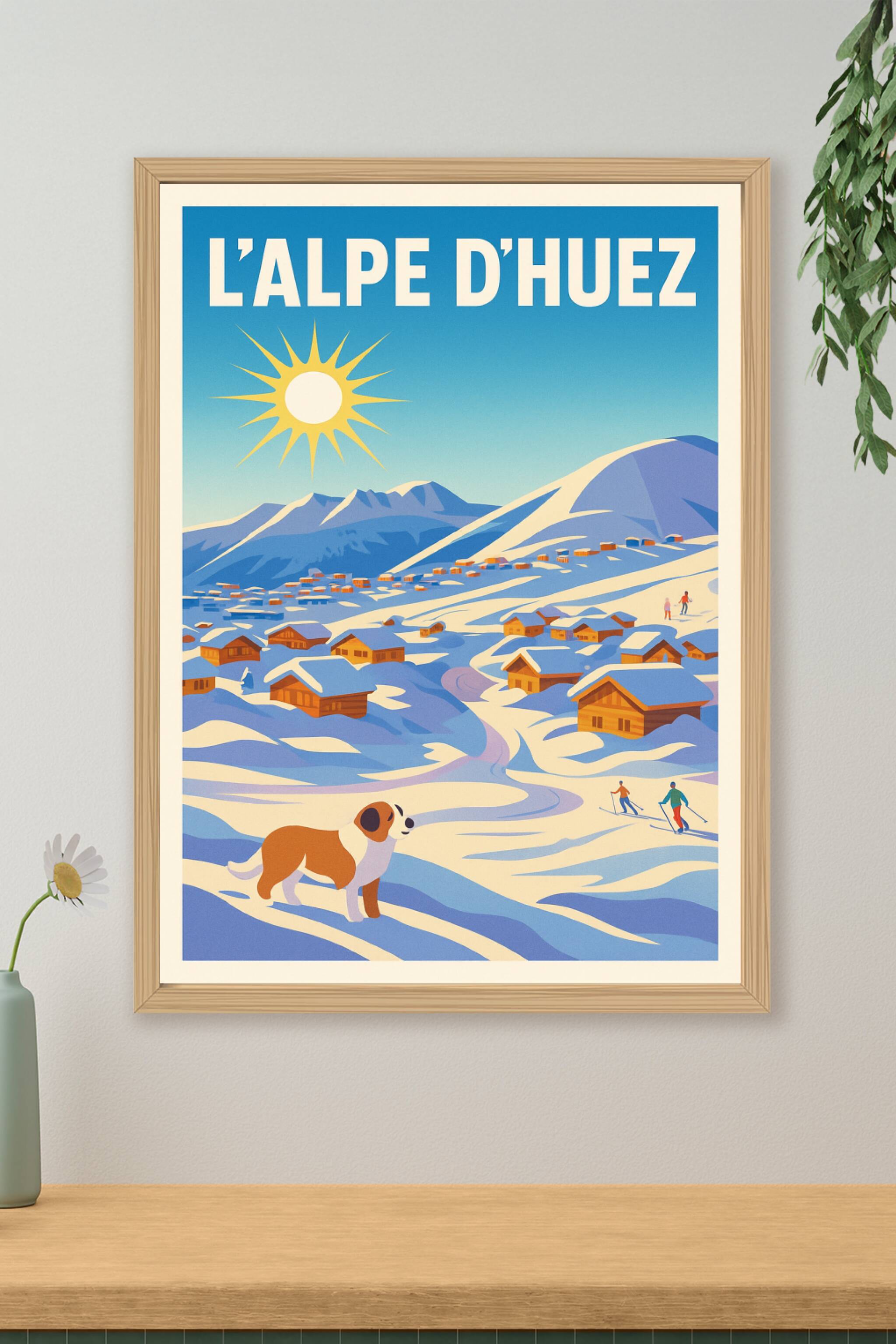 Affiche de L'Alpe d'Huez - L'Île au Soleil dans votre intérieur