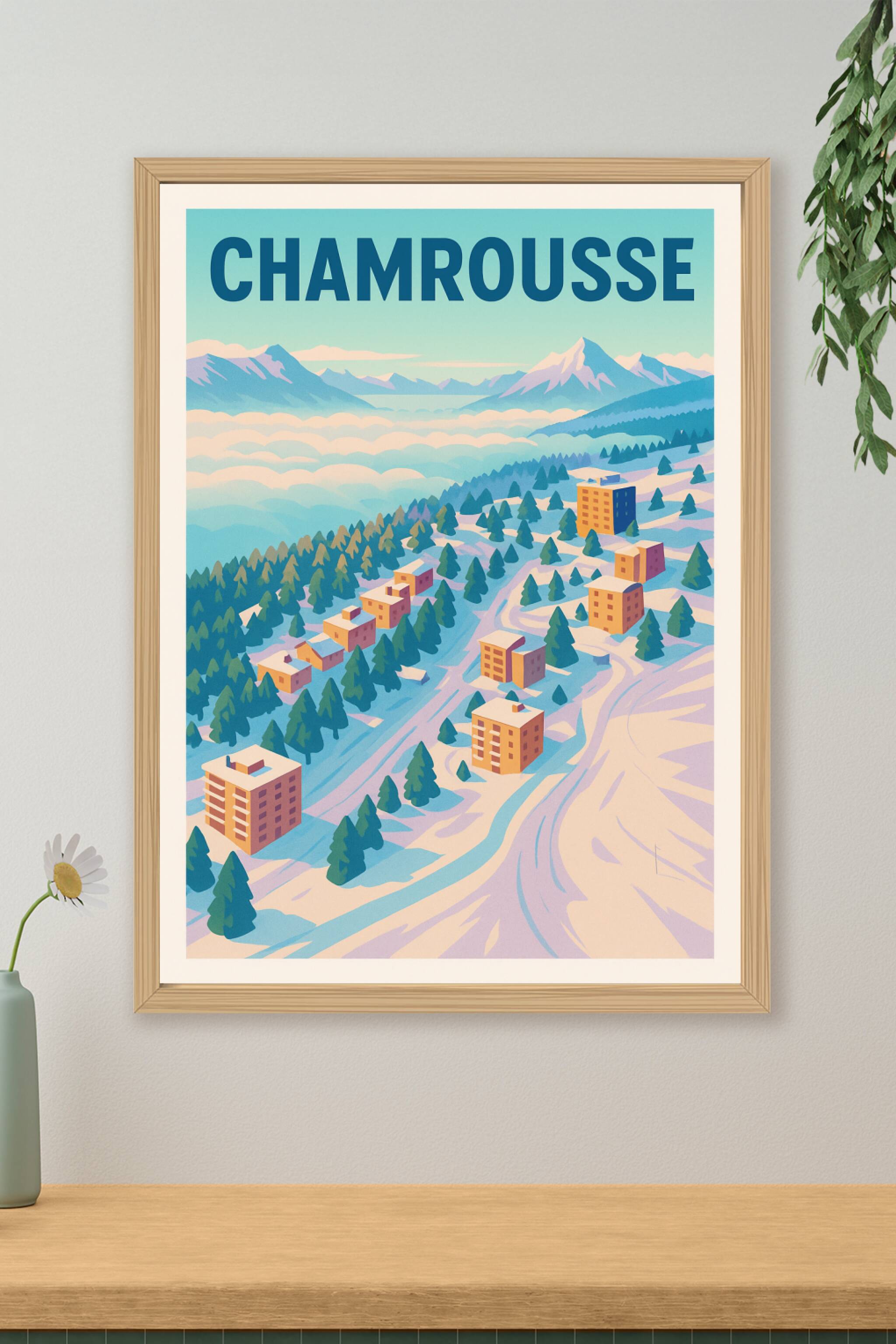 Affiche de Chamrousse - L'éclat des sommets au-dessus des nuages