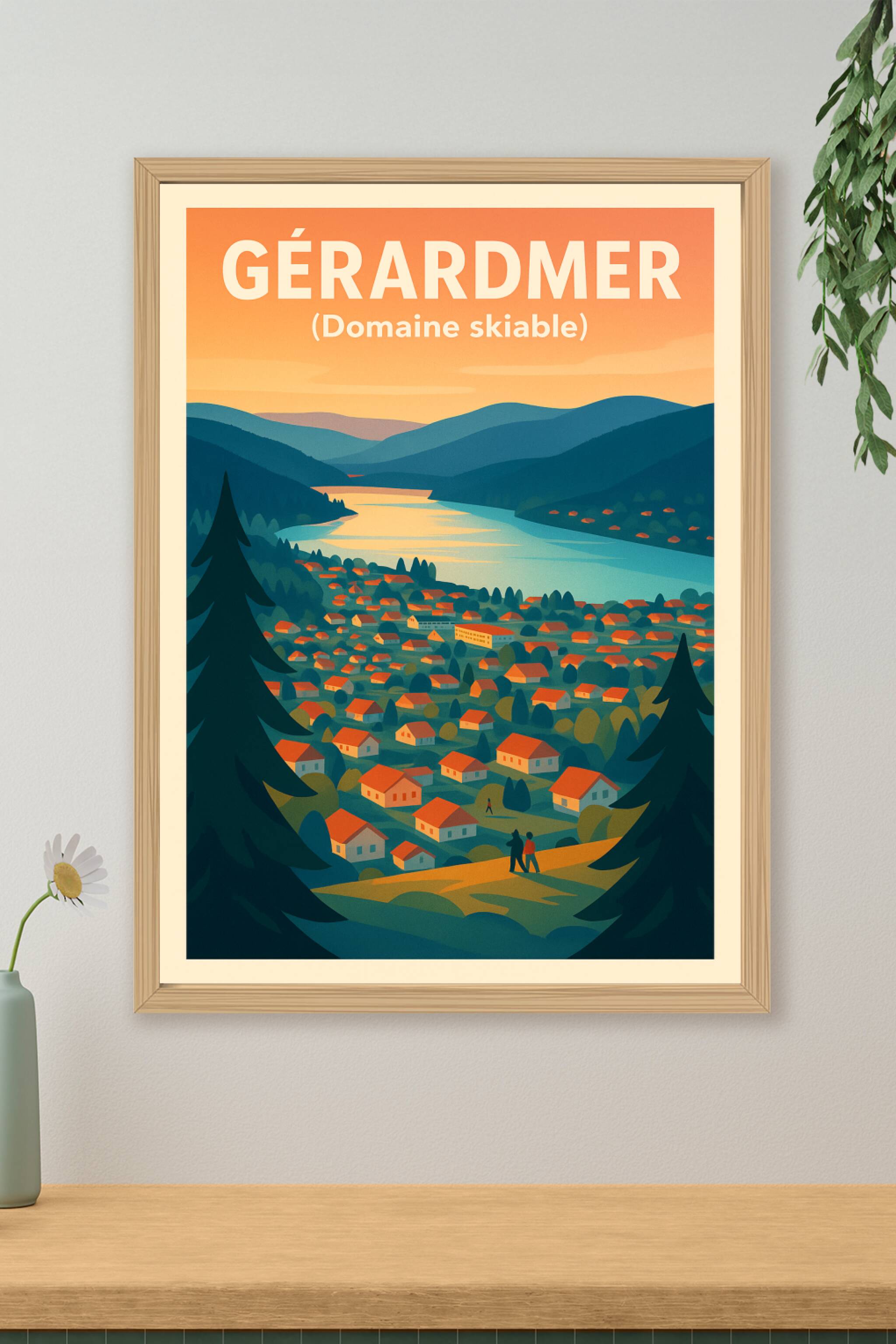 Affiche de Gérardmer - La Perle des Vosges et son domaine skiable