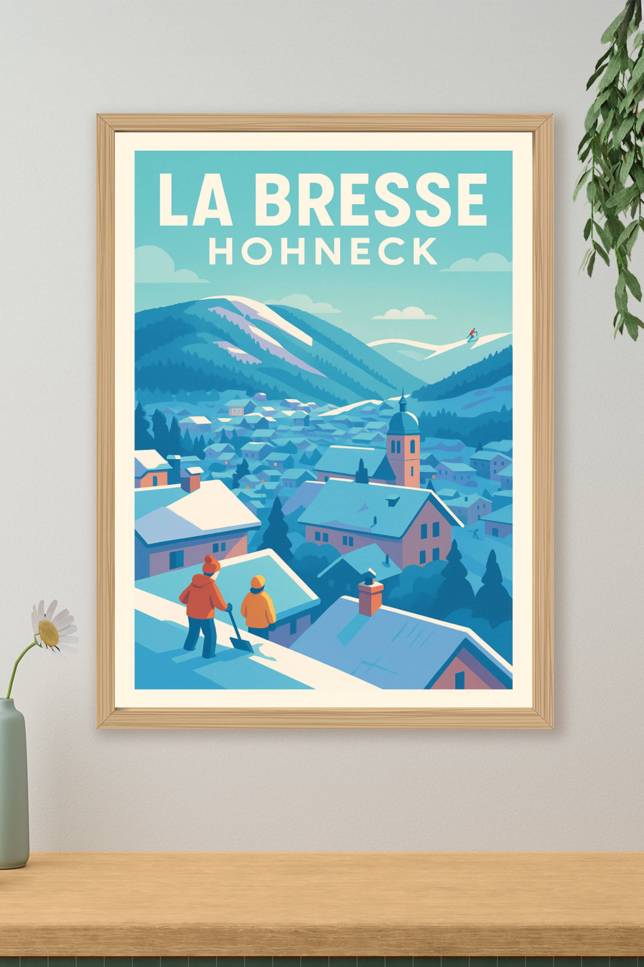 Affiche de La Bresse Hohneck - Le charme authentique des Vosges sous la neige