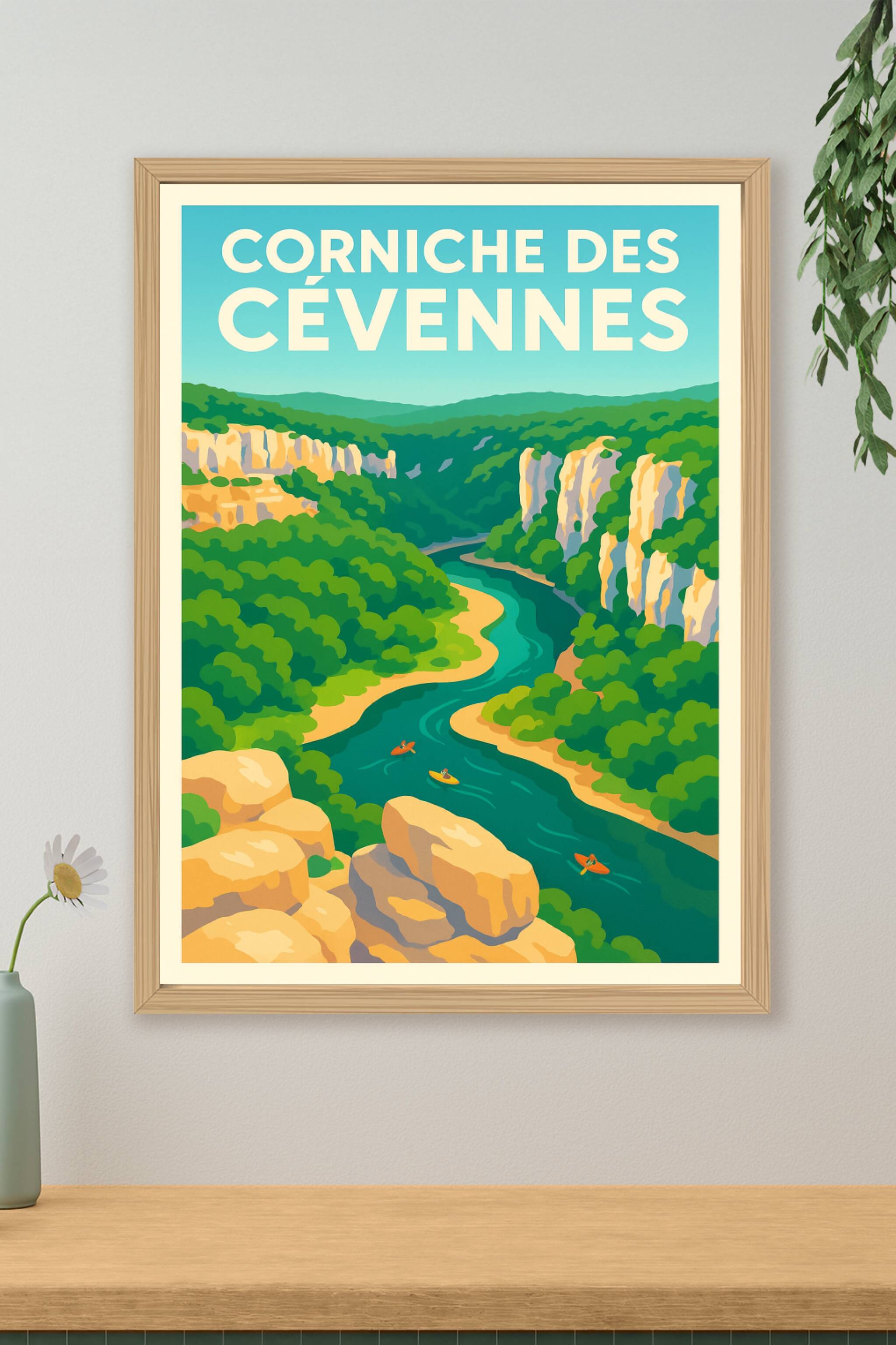 Affiche de Corniche des Cévennes - L'éclat sauvage des gorges en kayak