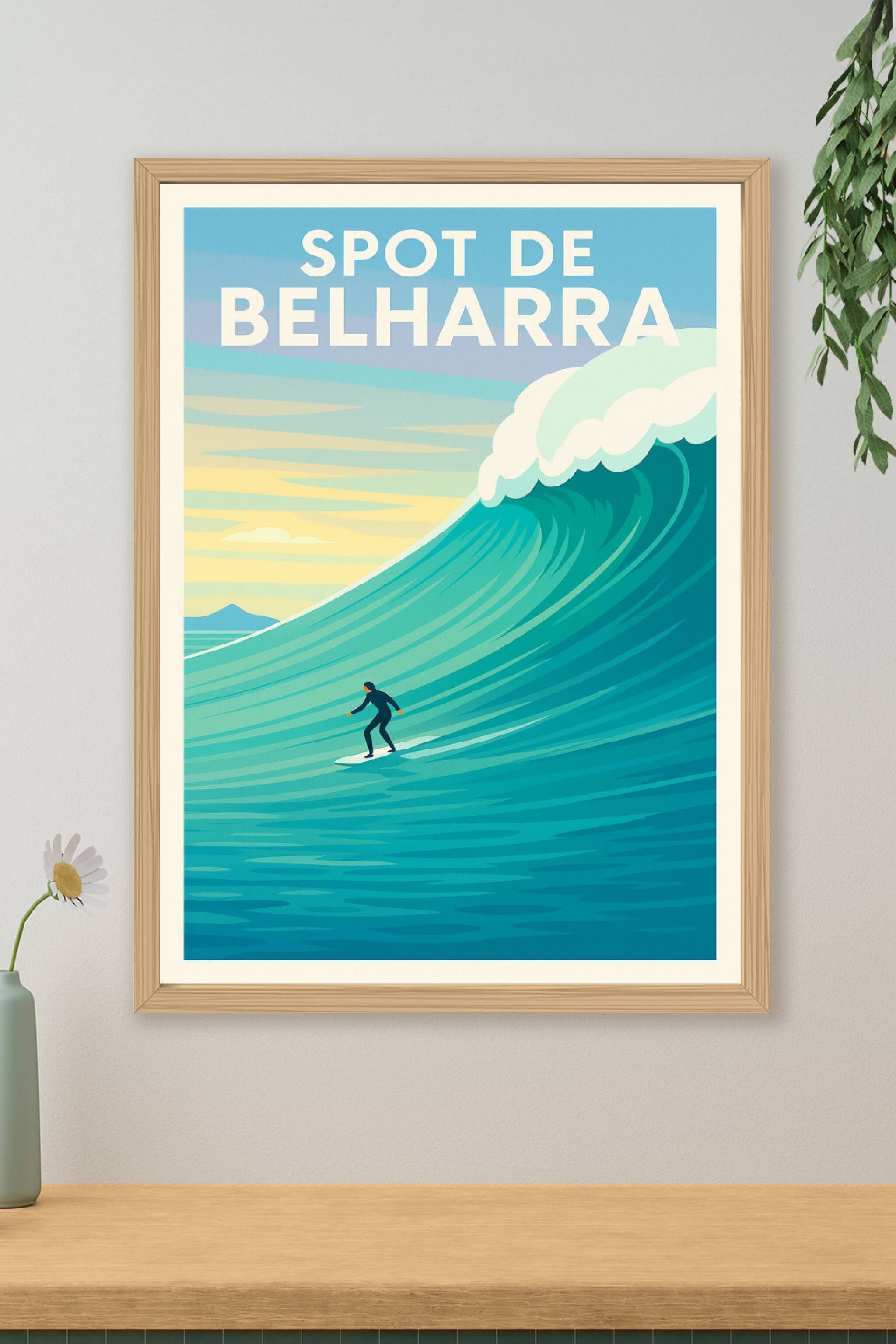 Affiche de Spot de Belharra - Domptez la vague légendaire du Pays Basque