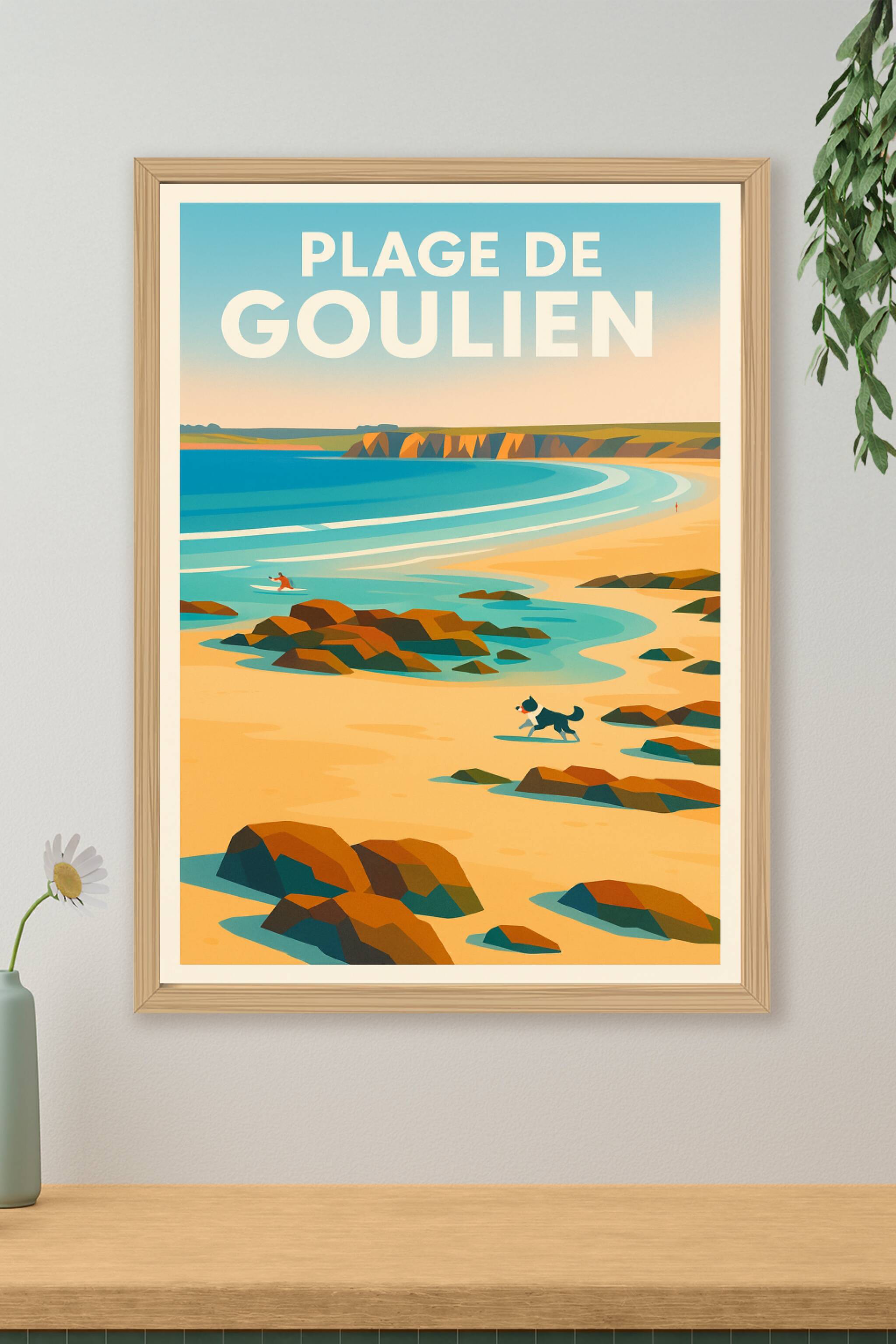 Affiche de Plage de Goulien - L'esprit sauvage de la presqu'île de Crozon