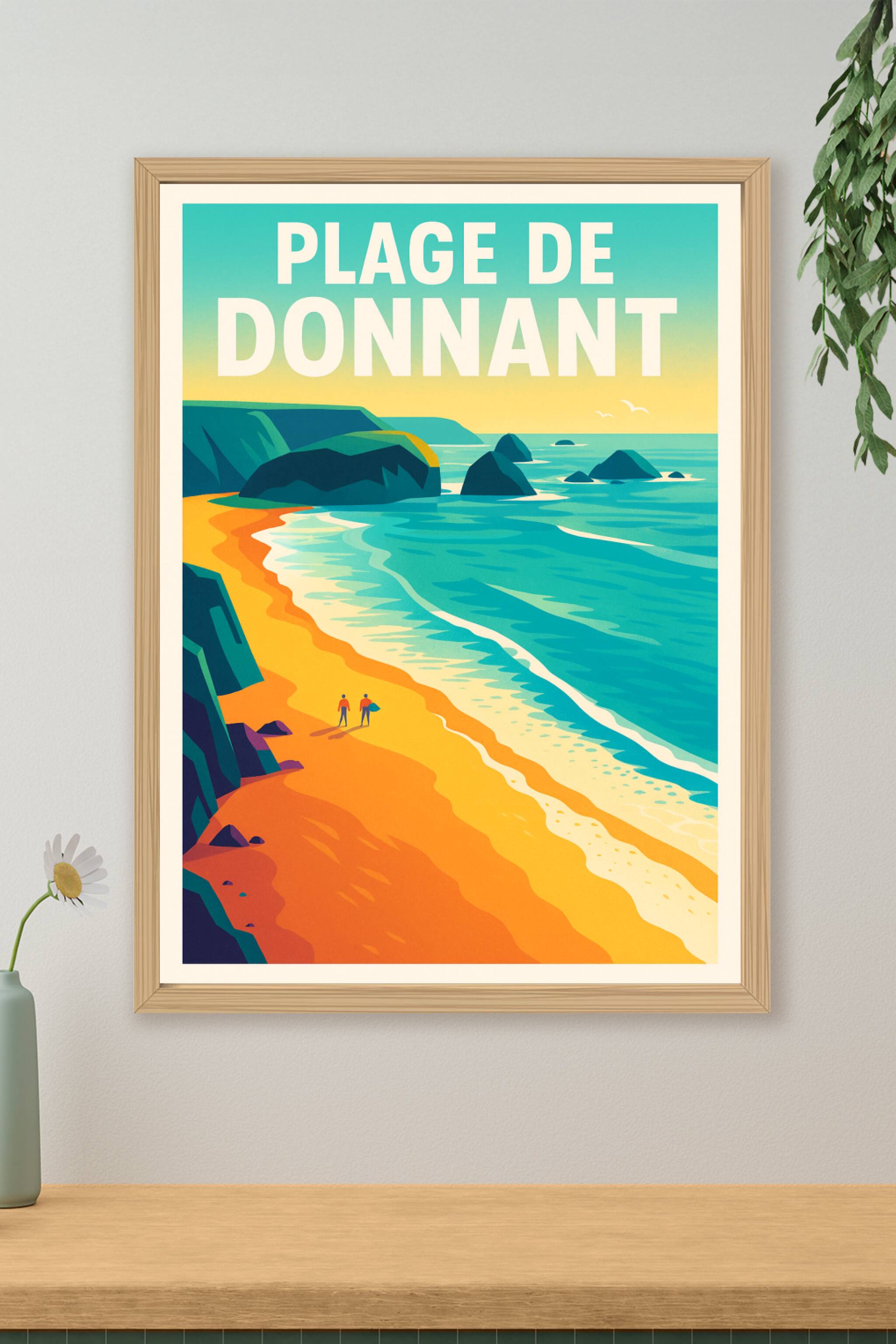 Affiche de Plage de Donnant - Évasion sauvage à Belle-Île-en-Mer