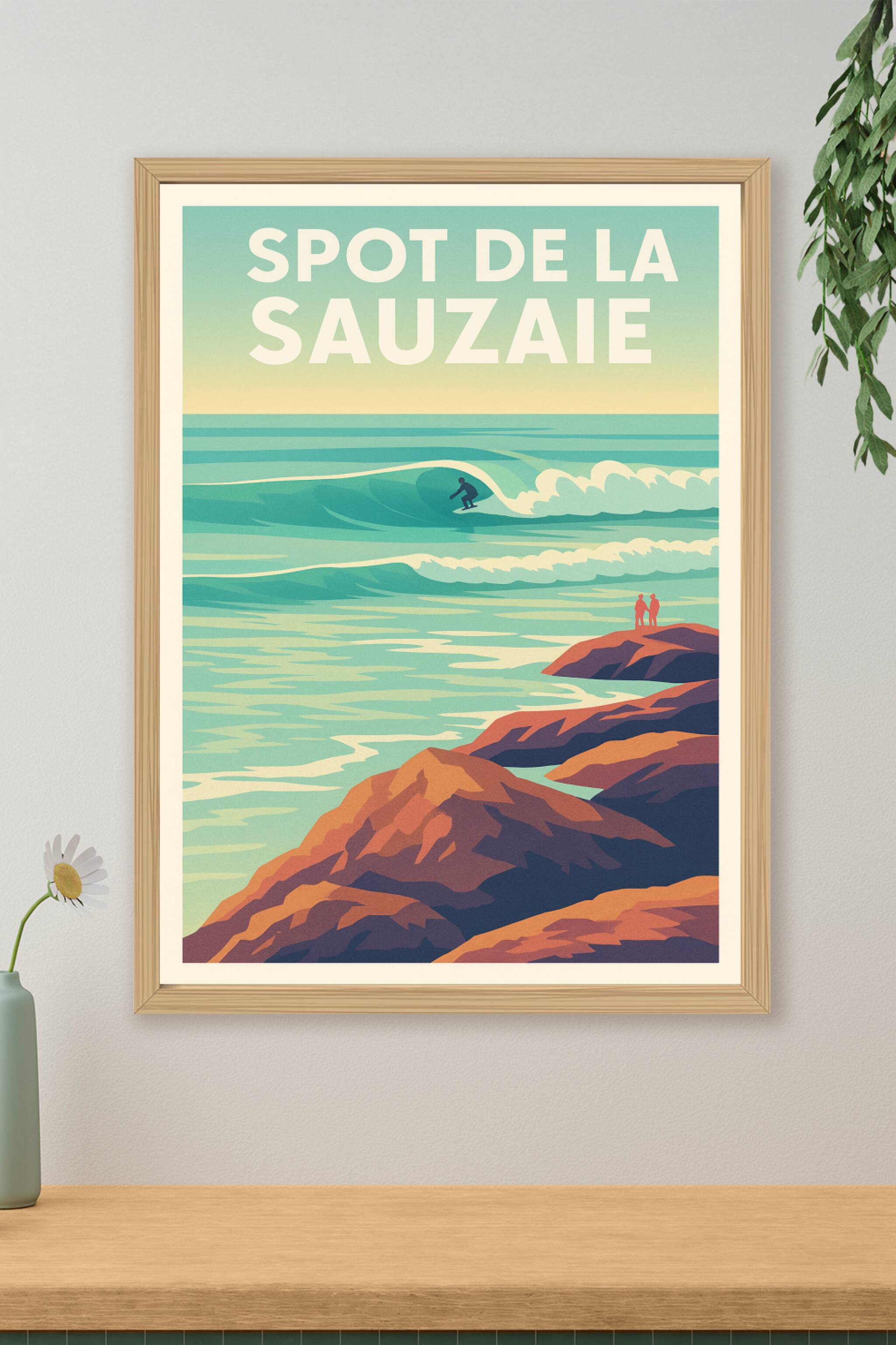 Affiche de Spot de La Sauzaie - L'esprit du surf en Vendée