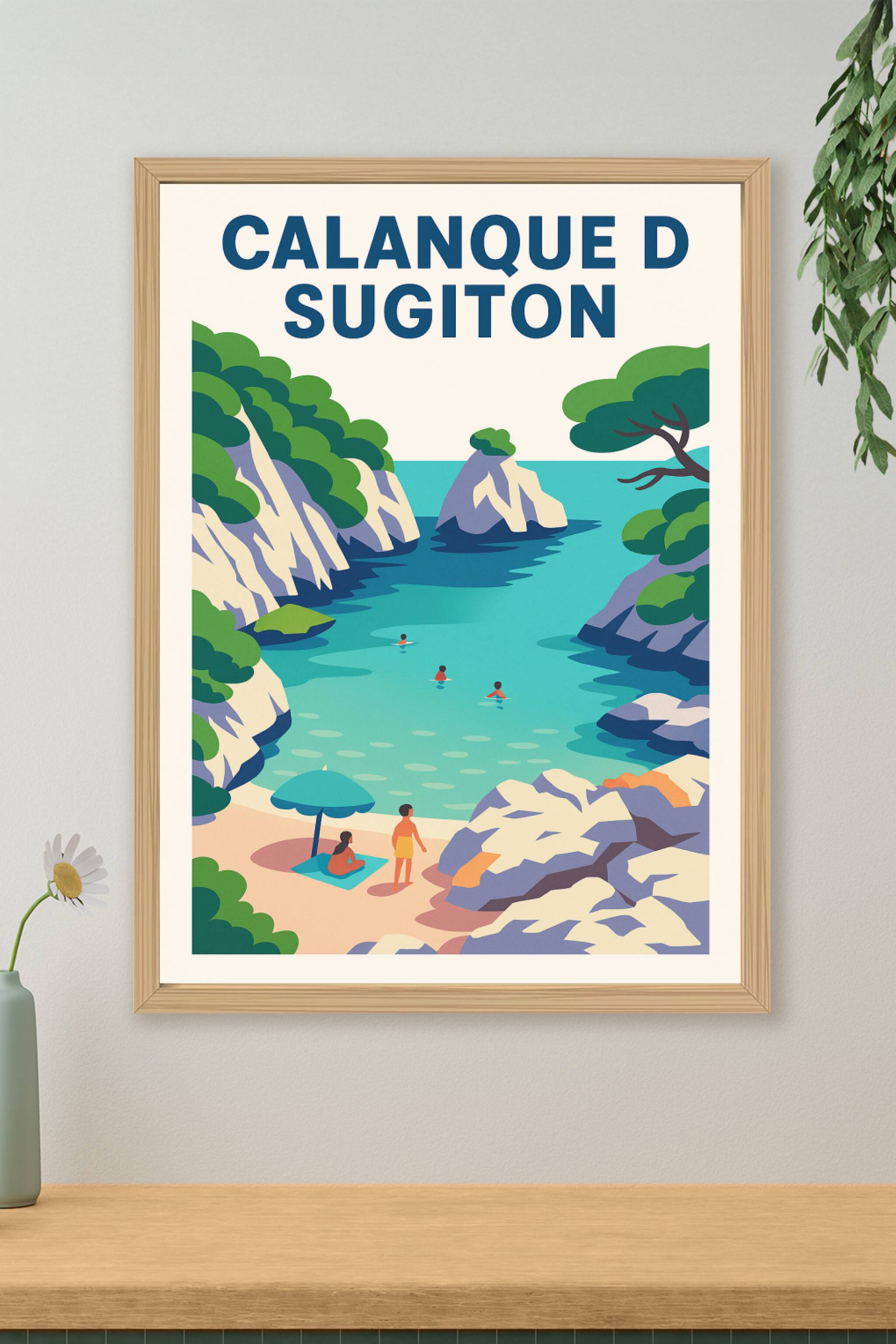 Affiche de Calanque de Sugiton - Évasion azur au cœur des falaises marseillaises
