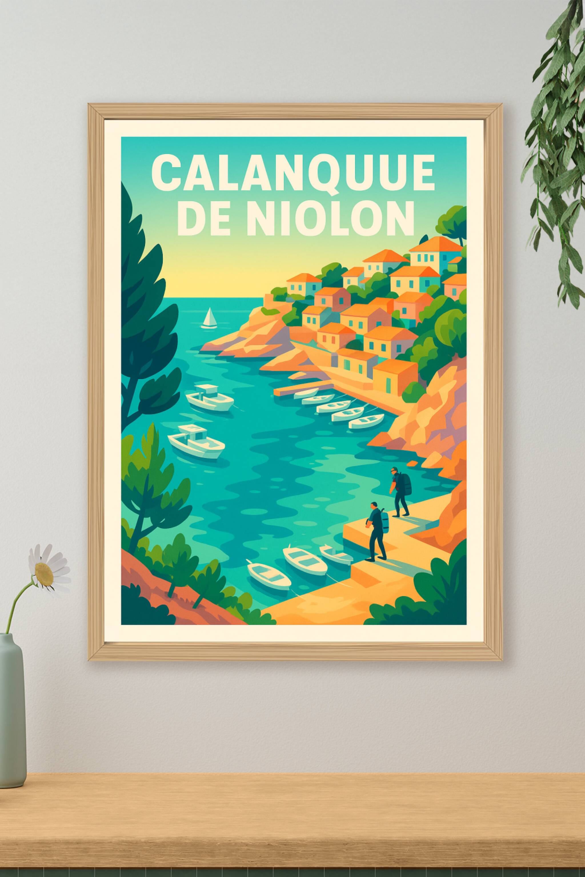 Affiche de Calanque de Niolon - Le charme authentique de la Côte Bleue