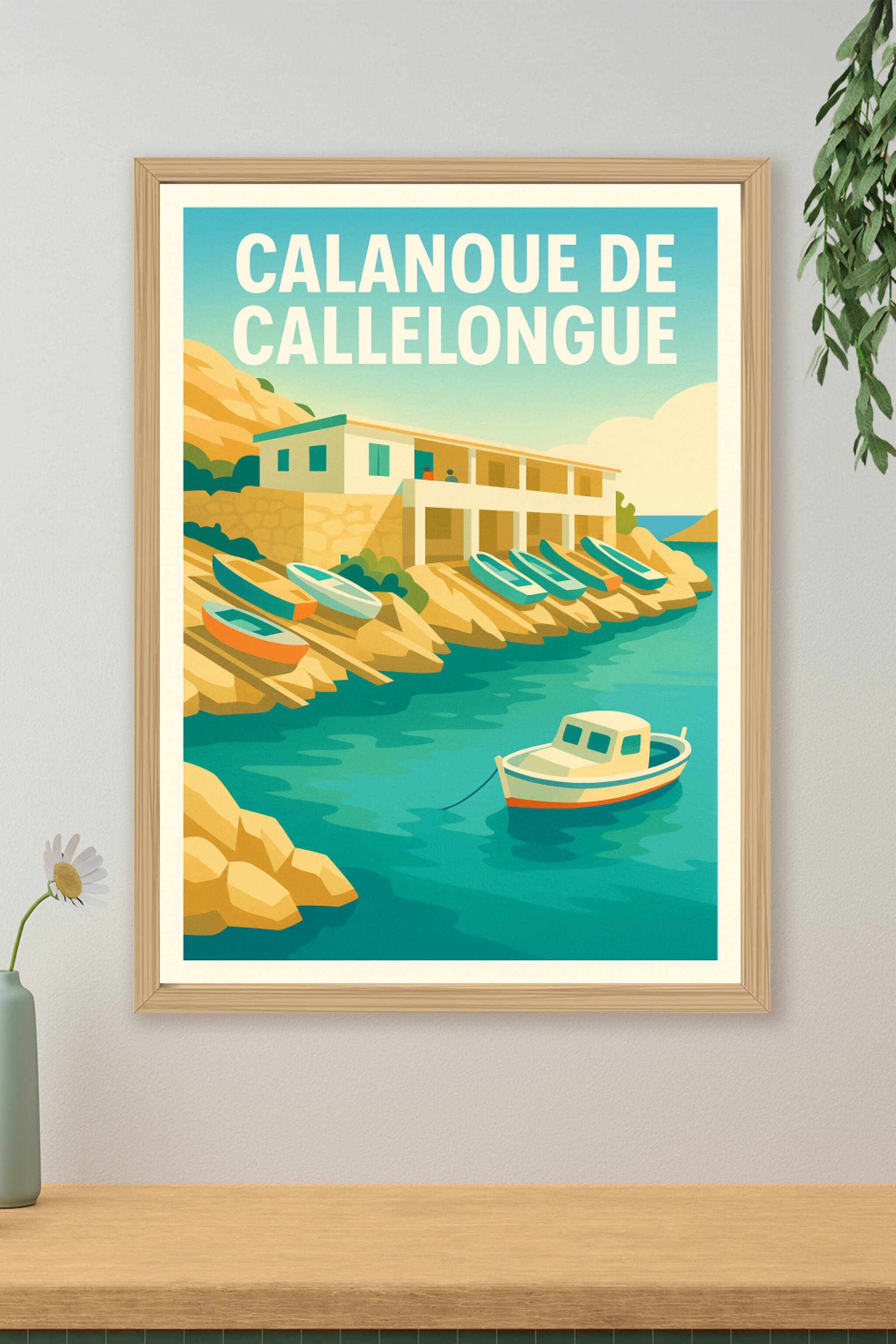 Affiche de Calanque de Callelongue - L'esprit authentique de Marseille en affiche