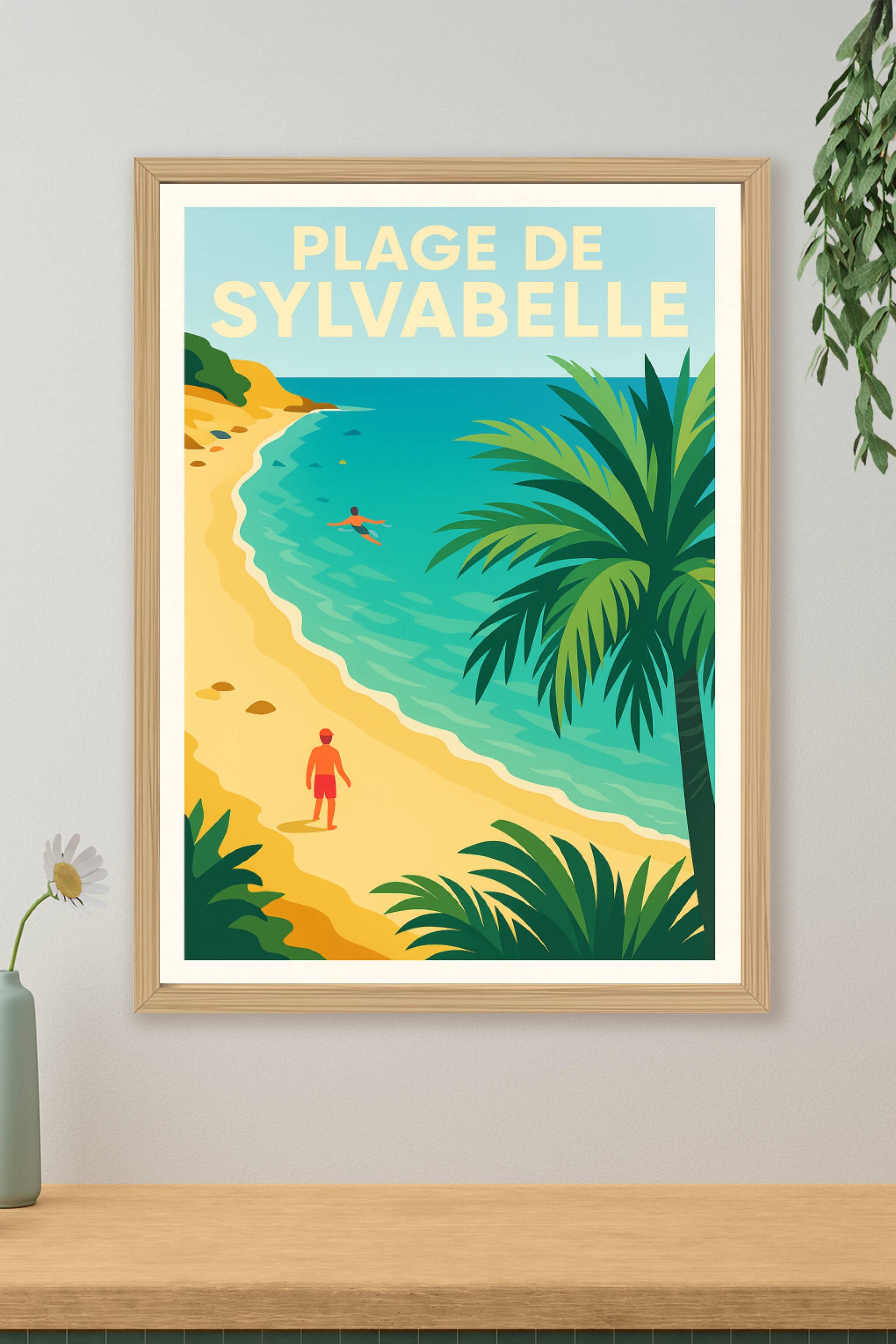 Affiche de Plage de Sylvabelle - Évasion ensoleillée sur la Côte d'Azur
