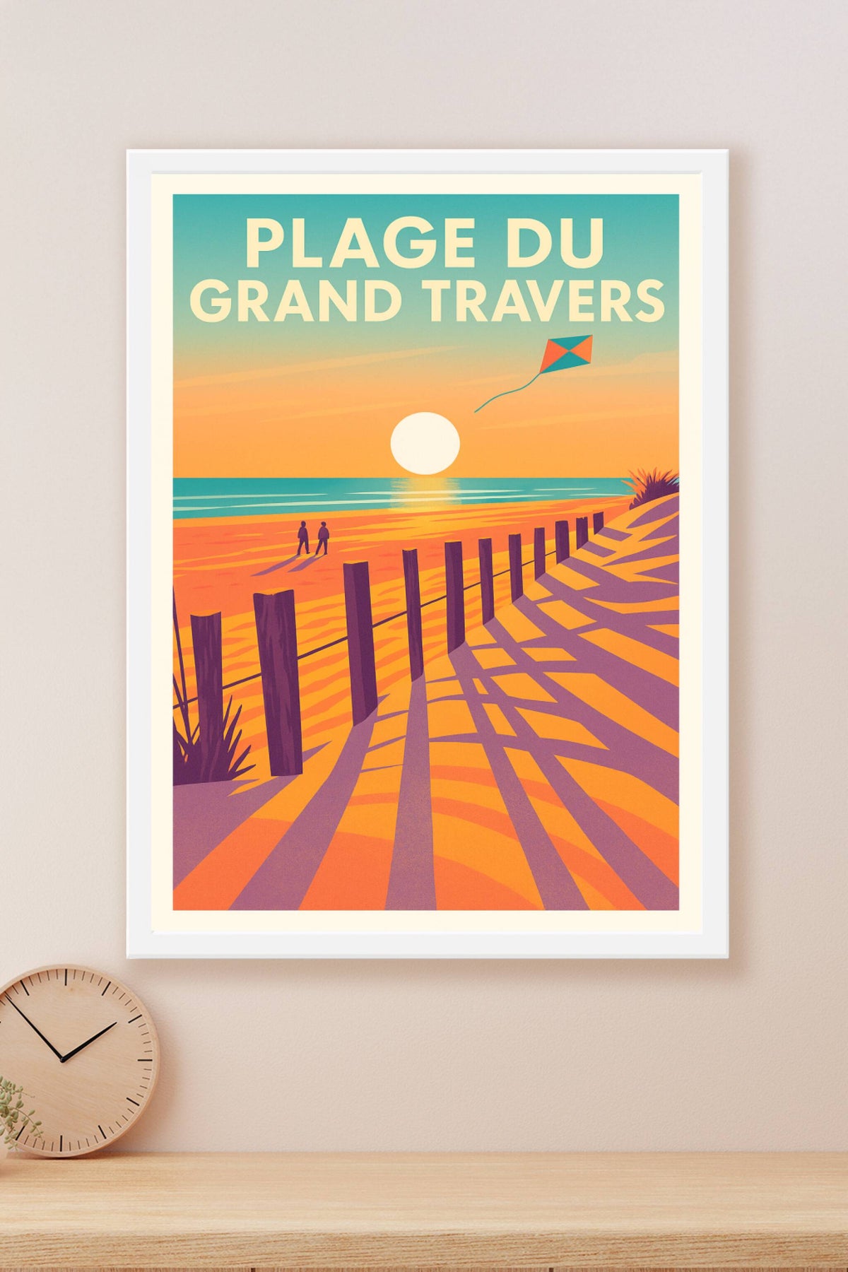 Affiche de Plage du Grand Travers - La magie d'un coucher de soleil méditerranéen