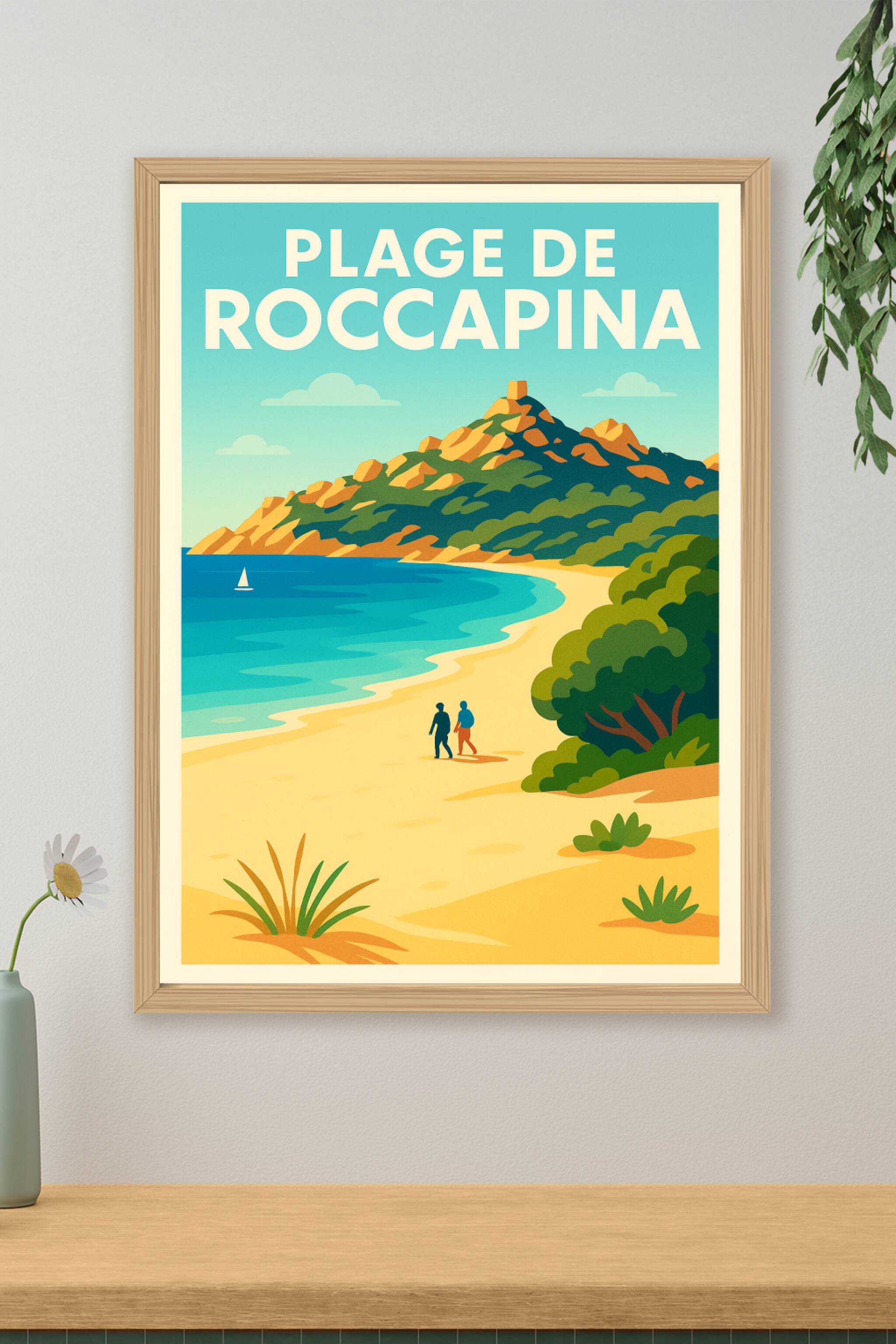 Affiche de Plage de Roccapina - Évadez-vous sous le soleil de Corse