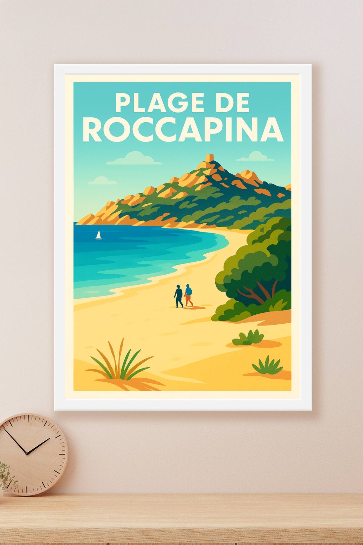 Affiche de Plage de Roccapina - Évadez-vous sous le soleil de Corse