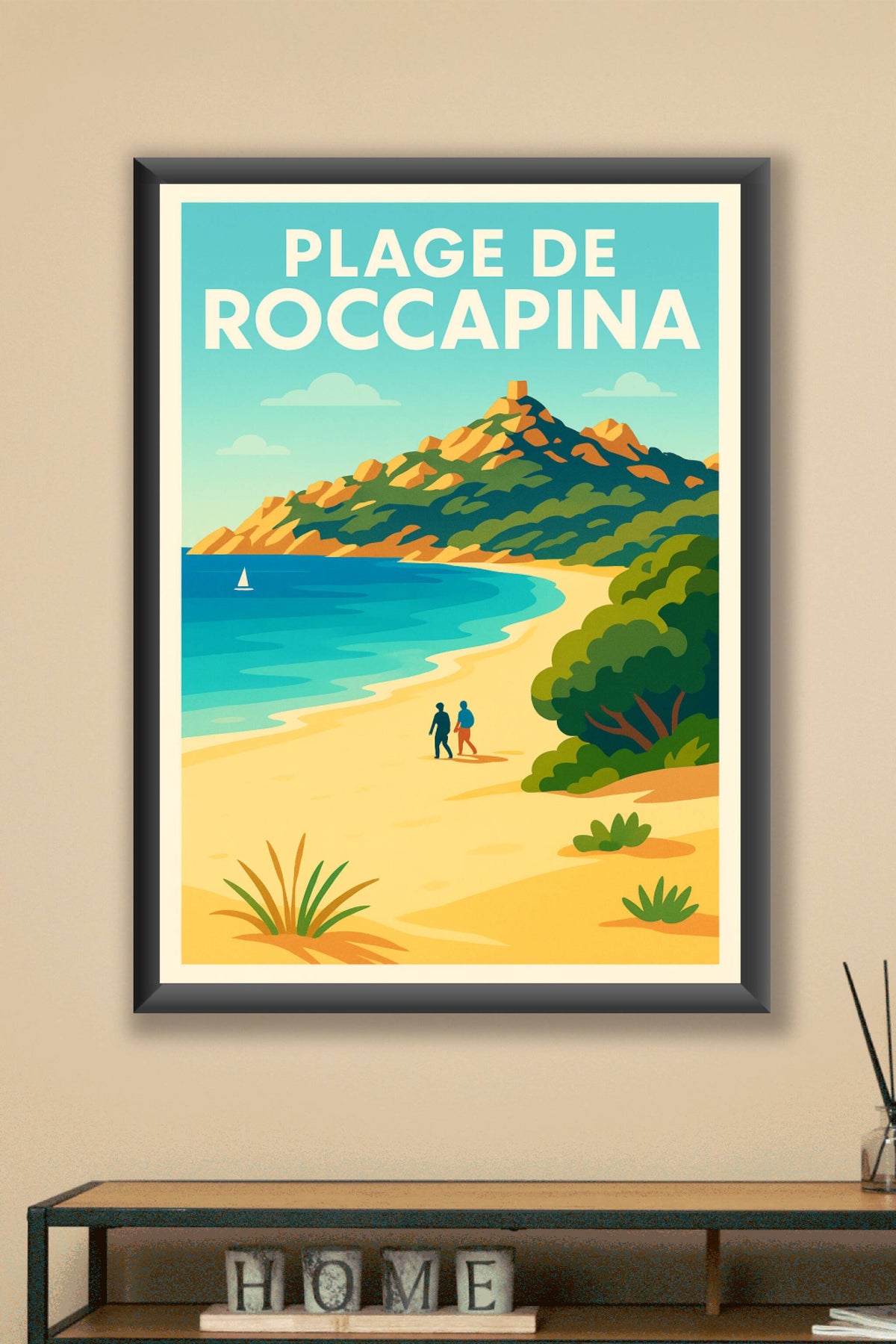 Affiche de Plage de Roccapina - Évadez-vous sous le soleil de Corse