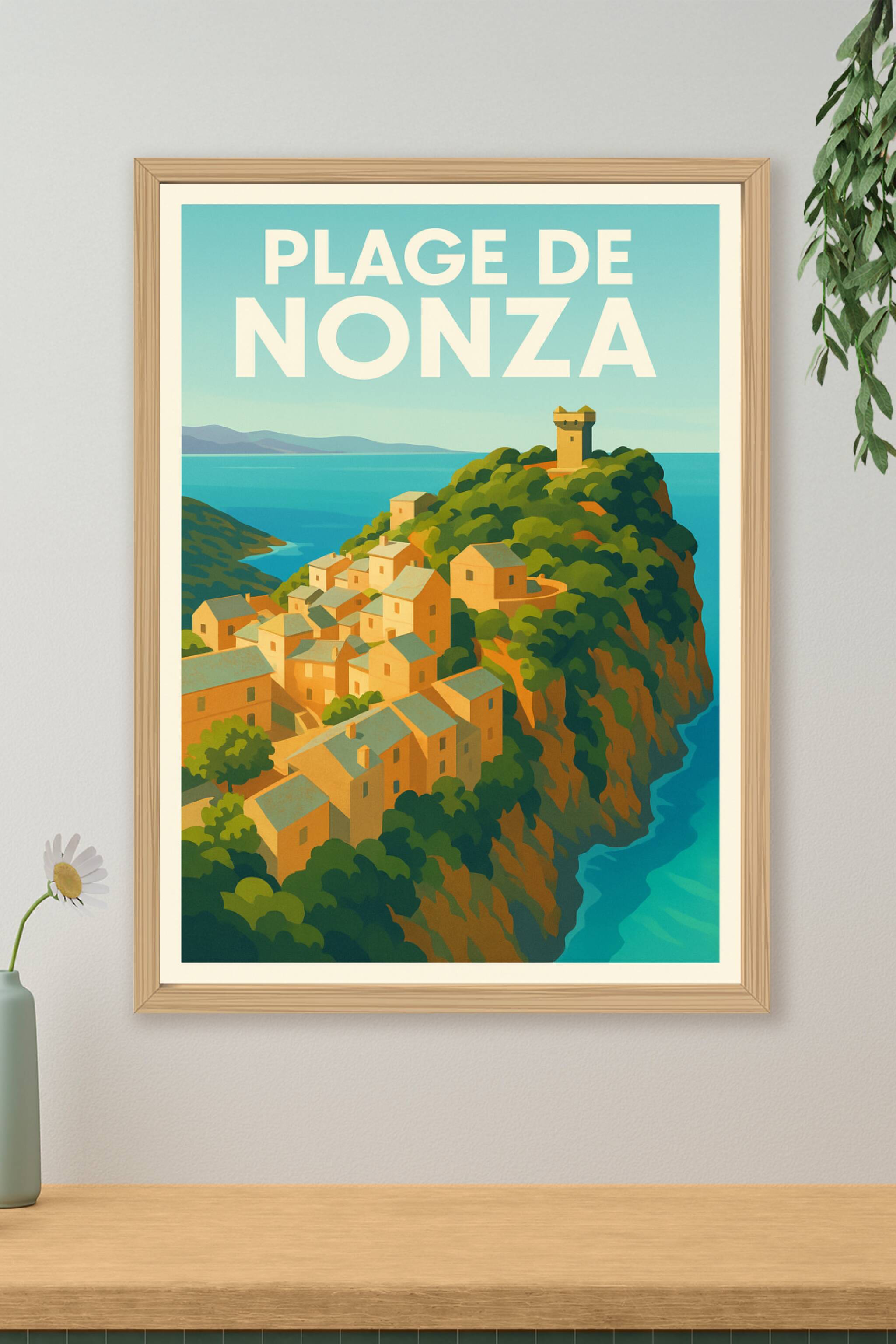 Affiche de Plage de Nonza - L'éclat sauvage du Cap Corse