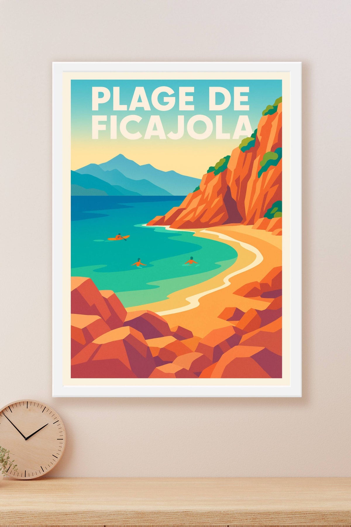 Affiche de Plage de Ficajola - L'éclat des Calanques de Piana chez vous