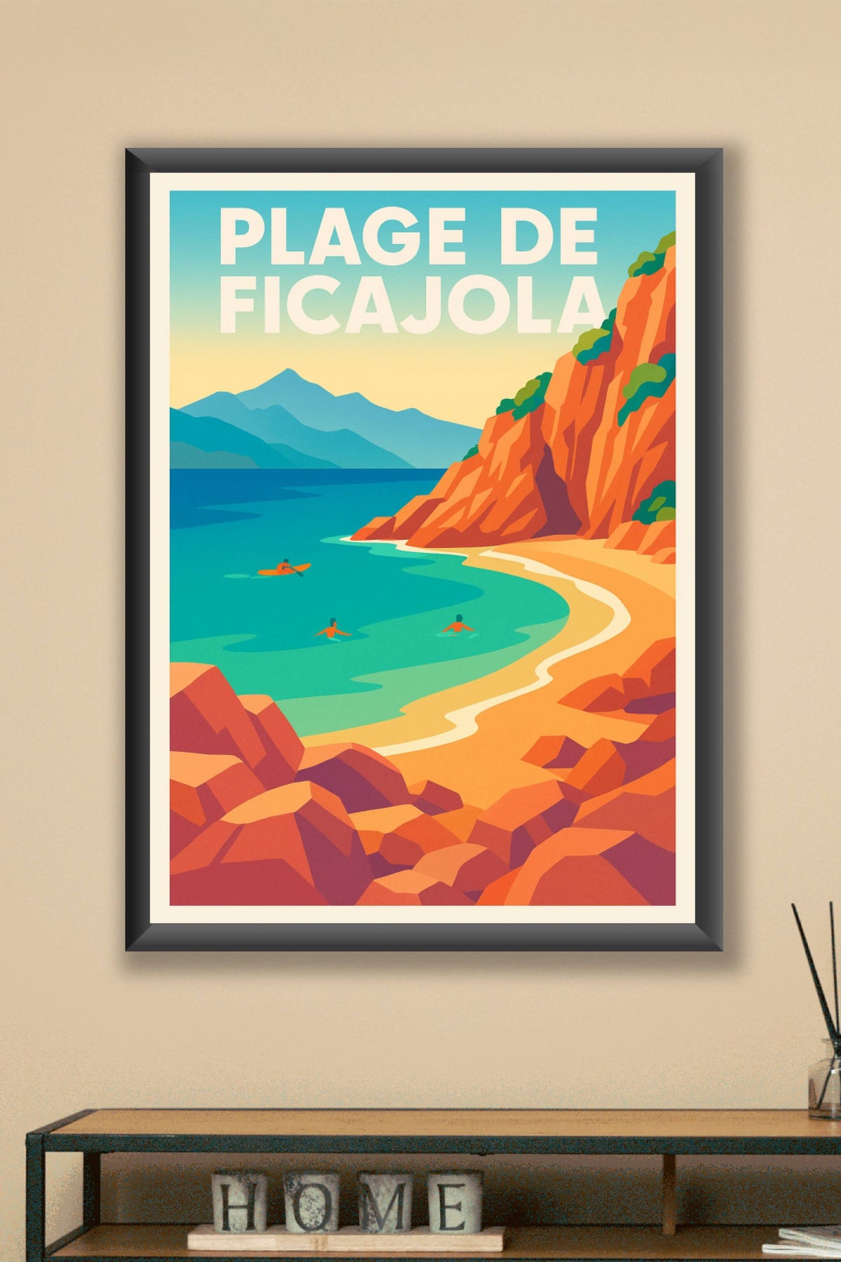 Affiche de Plage de Ficajola - L'éclat des Calanques de Piana chez vous