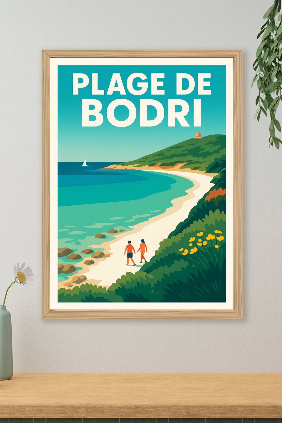 Affiche de Plage de Bodri - Le paradis sauvage de Balagne en affiche