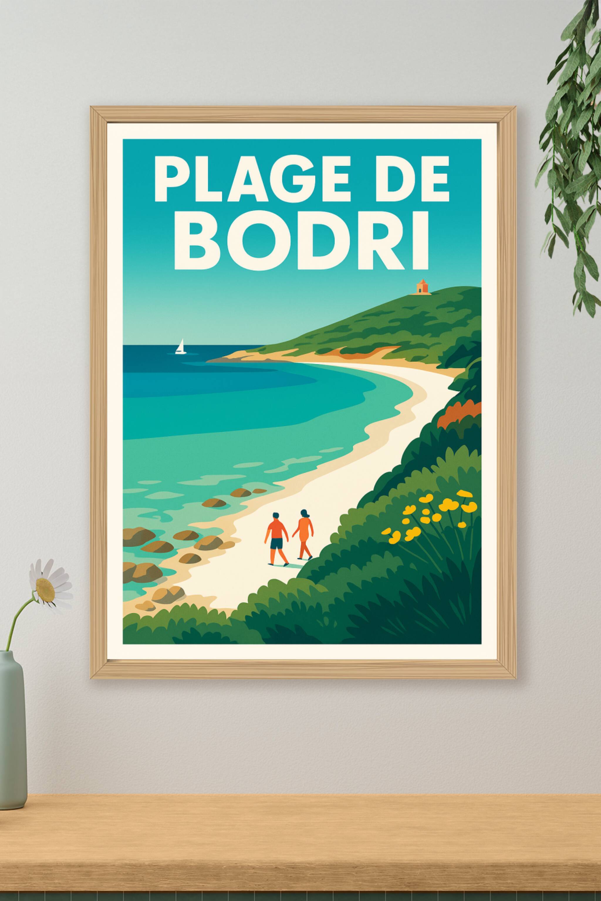 Affiche de Plage de Bodri - Le paradis sauvage de Balagne en affiche