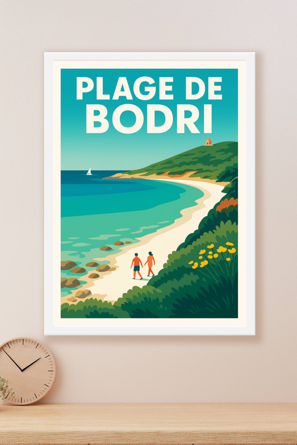 Affiche de Plage de Bodri - Le paradis sauvage de Balagne en affiche