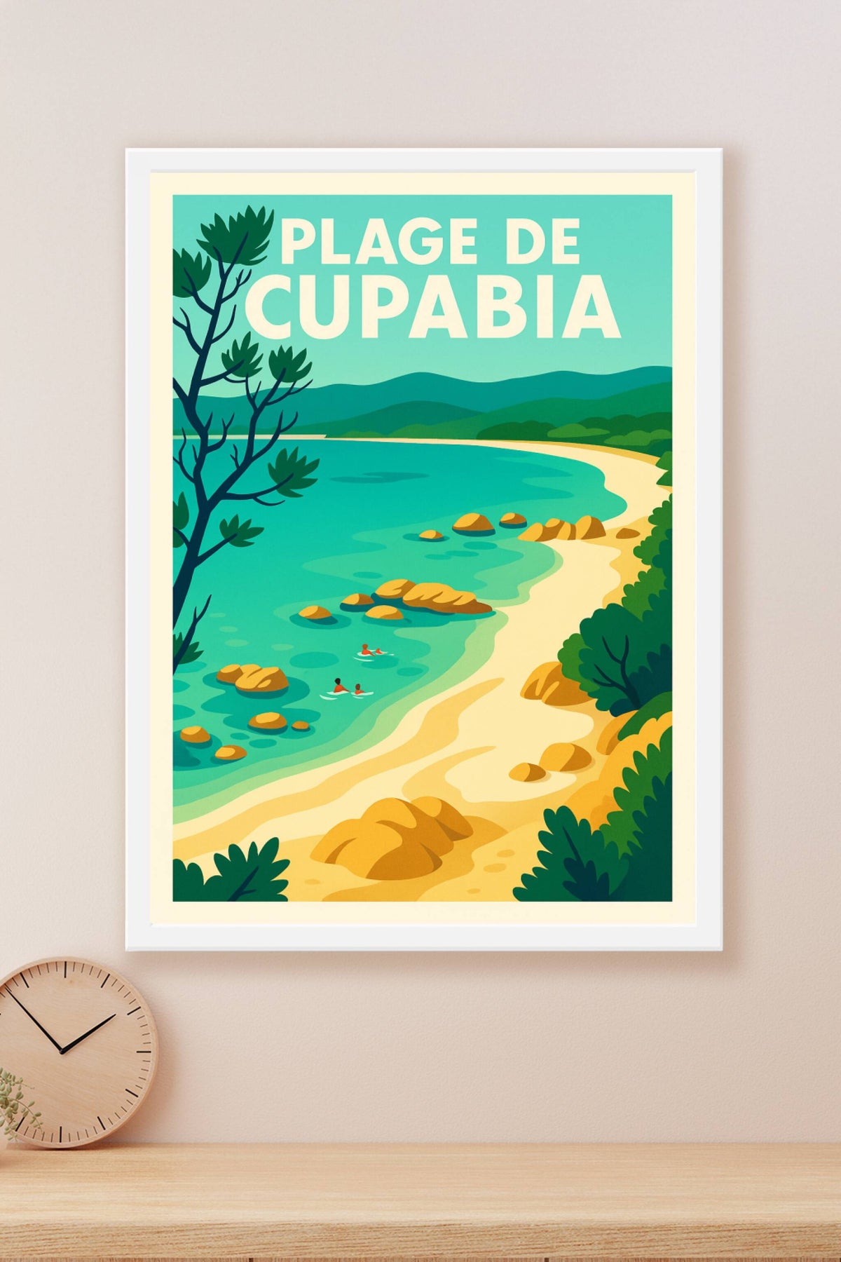 Affiche de Plage de Cupabia - L'éclat sauvage de la Corse en affiche