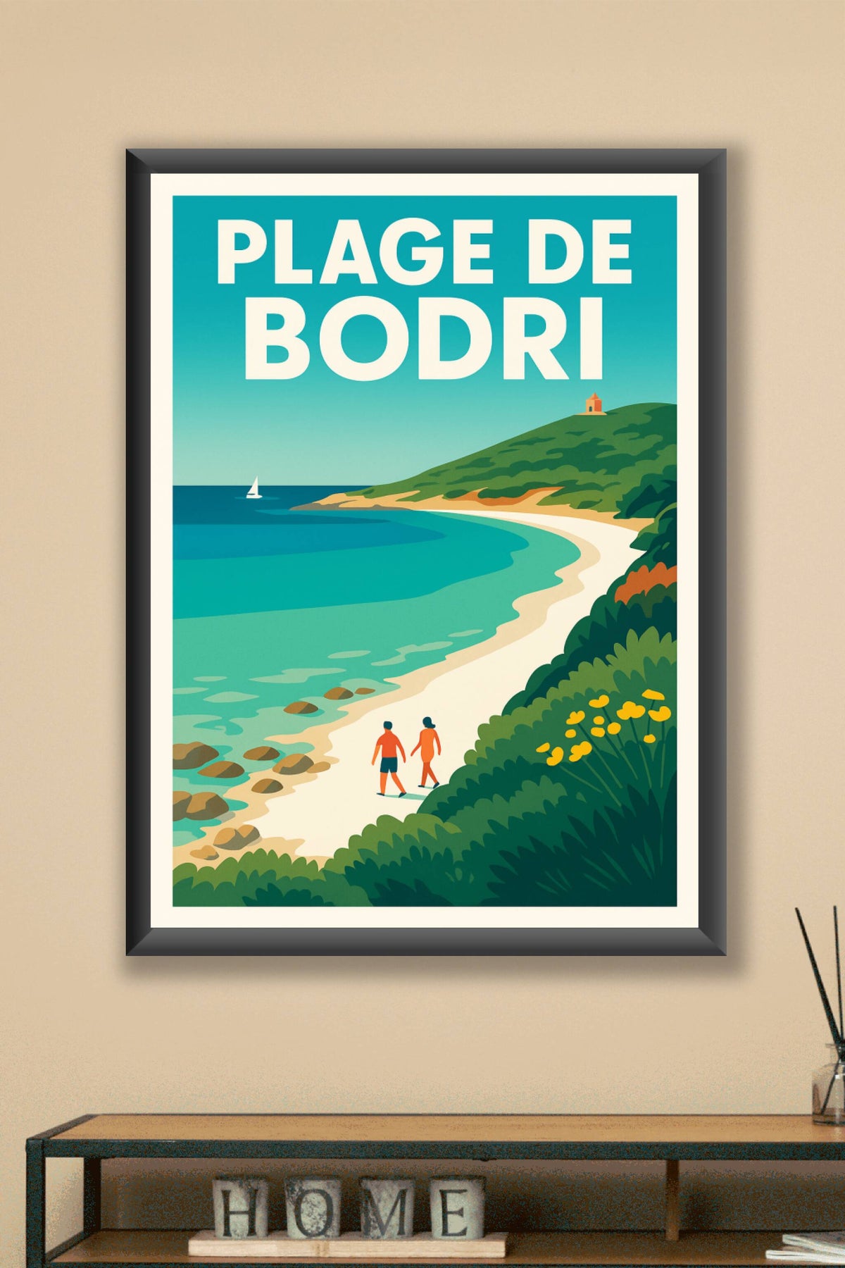 Affiche de Plage de Bodri - Le paradis sauvage de Balagne en affiche