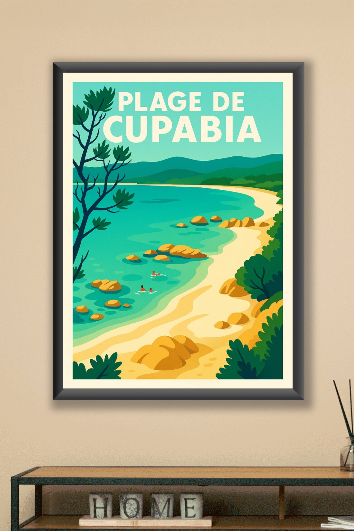 Affiche de Plage de Cupabia - L'éclat sauvage de la Corse en affiche