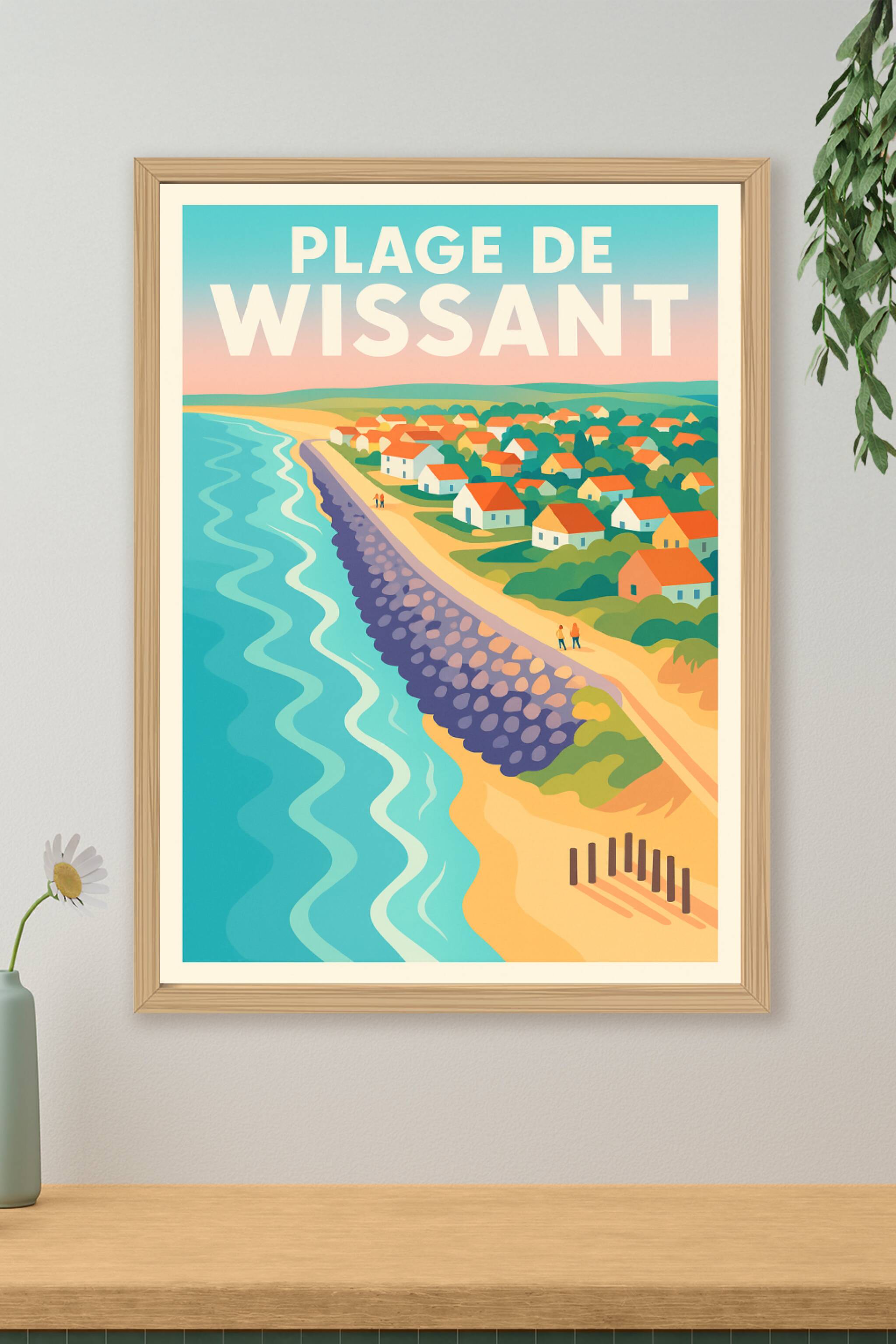 Affiche de Plage de Wissant - L'élégance sauvage de la Côte d'Opale