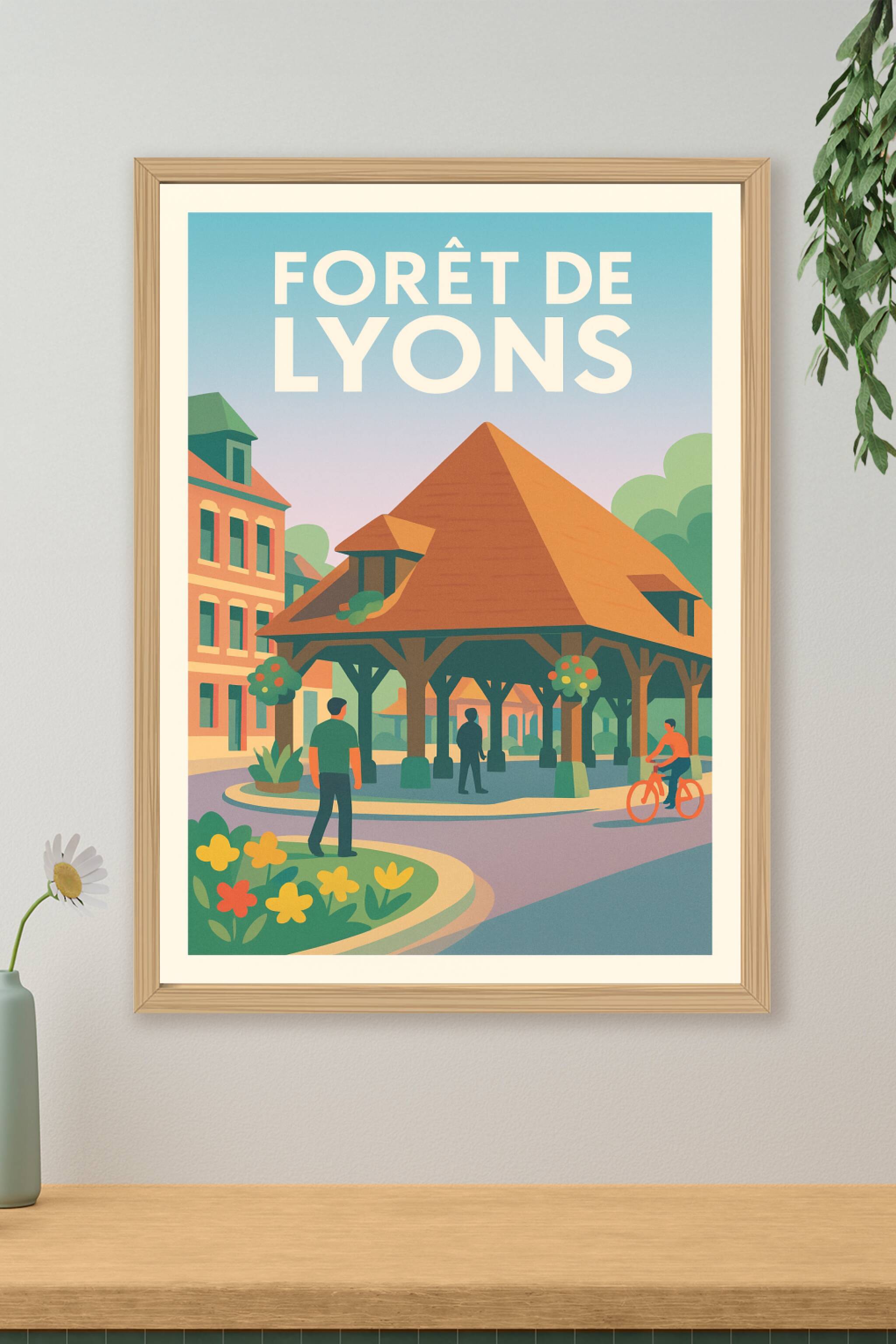 Affiche de Forêt de Lyons - L'élégance intemporelle de la Normandie