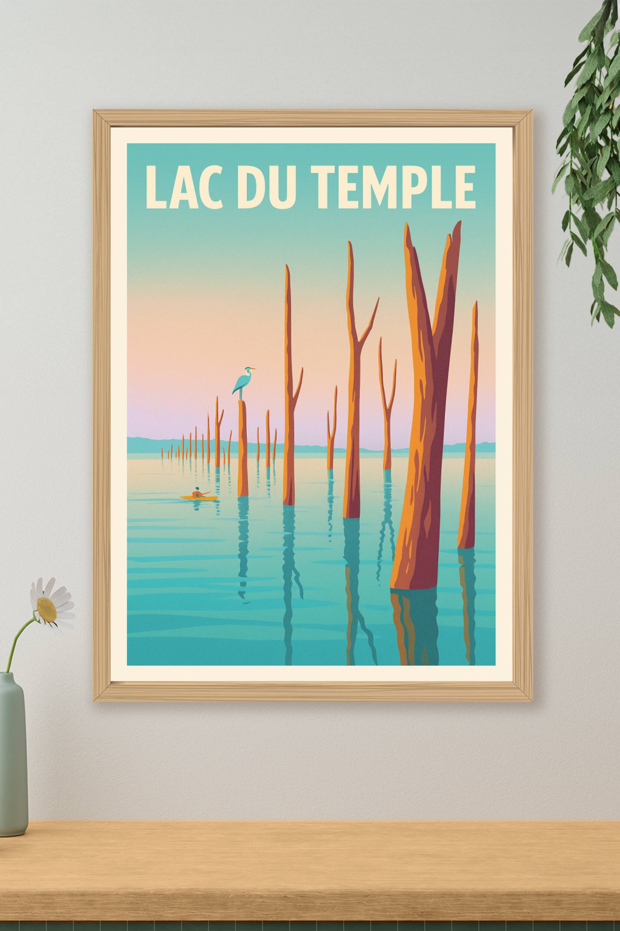 Affiche de Lac du Temple - Sérénité sauvage au cœur de l'Aube