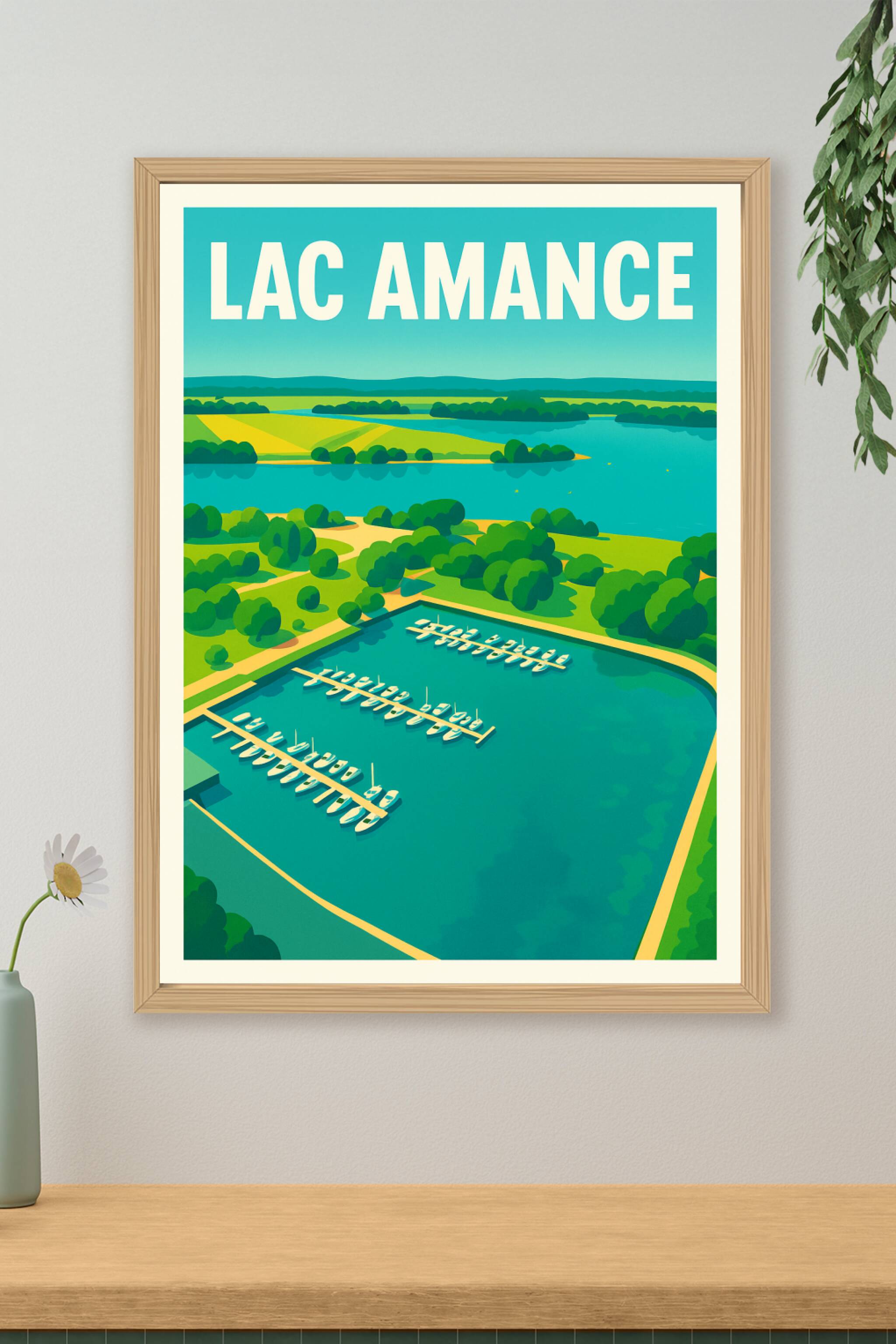 Affiche de Lac Amance - Évasion nautique au cœur de la nature