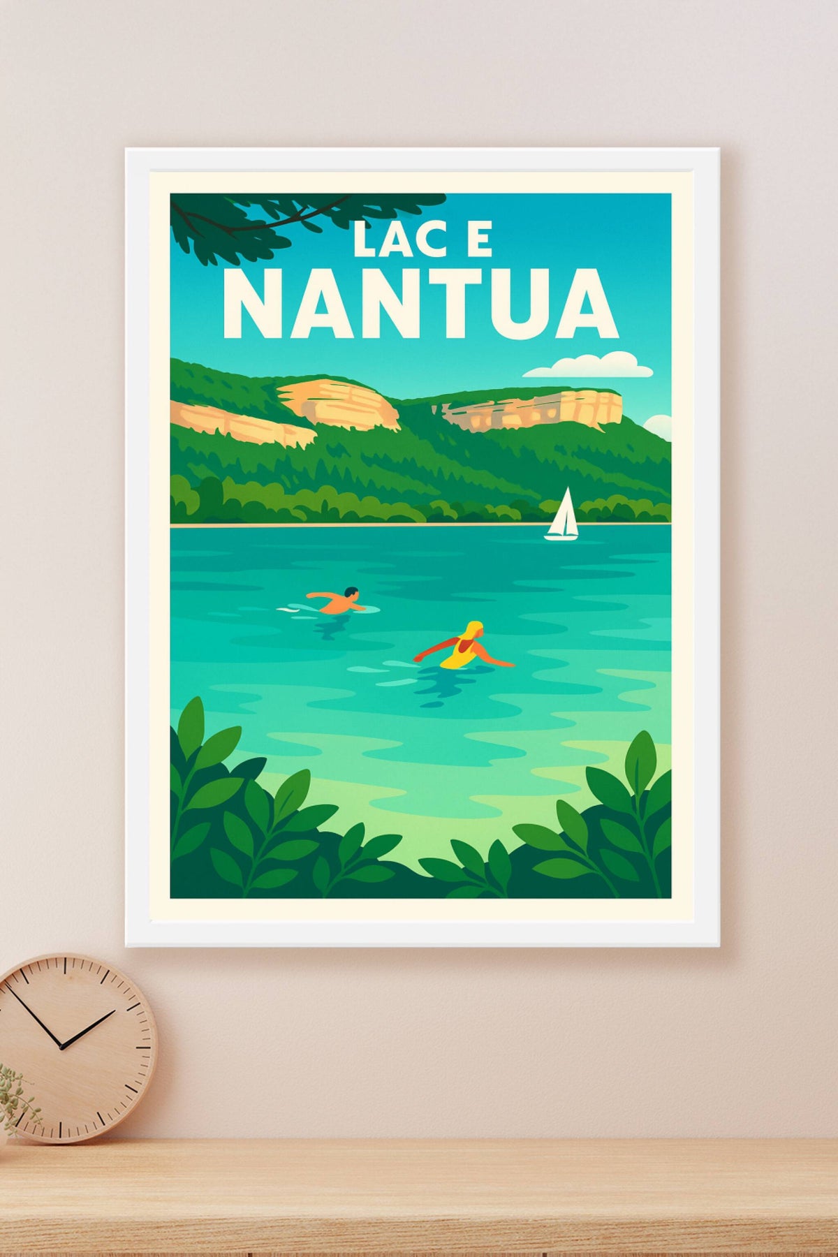 Affiche de Lac de Nantua - Évasion azur au cœur des montagnes de l'Ain
