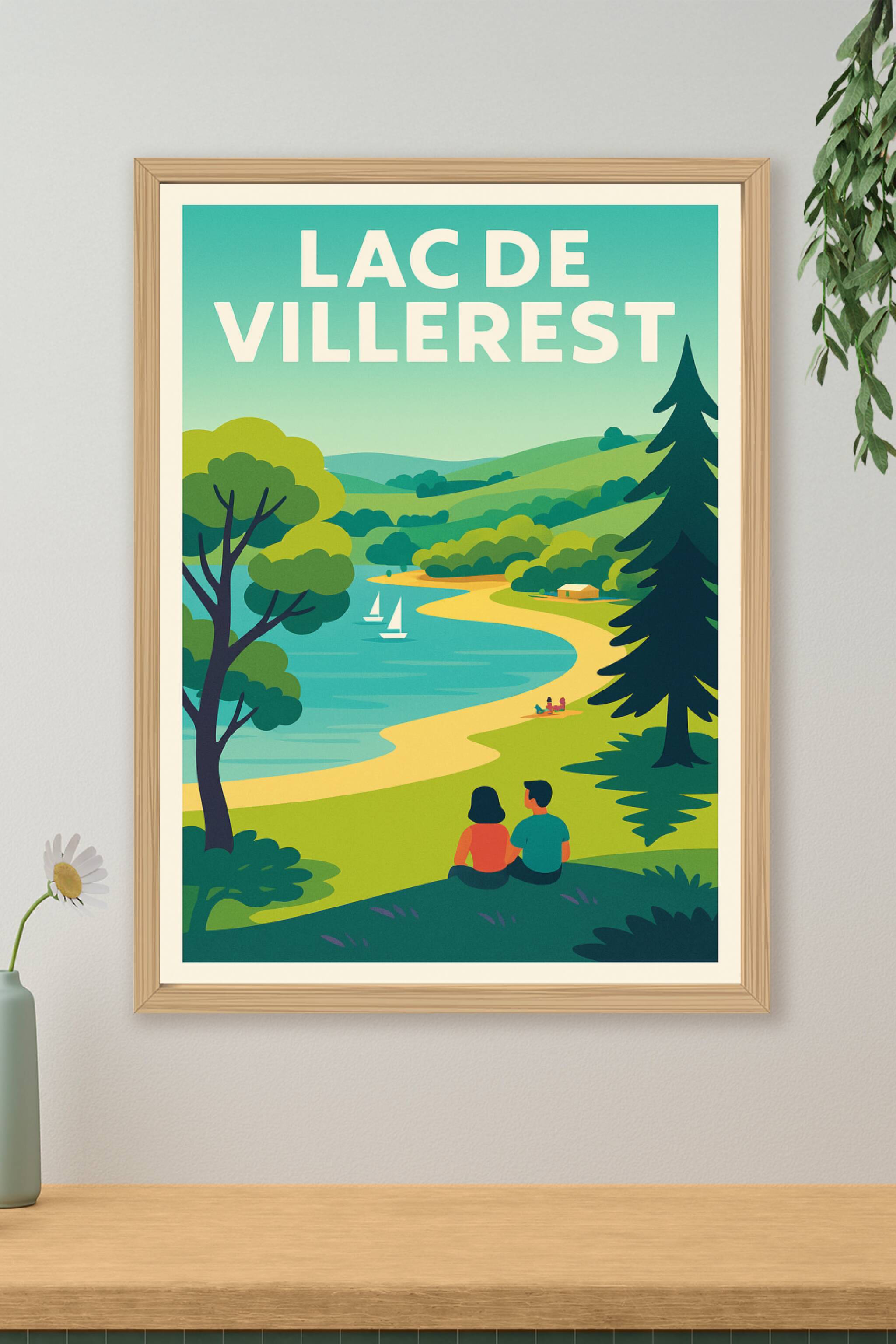 Affiche de Lac de Villerest - Une parenthèse de sérénité au cœur de la Loire