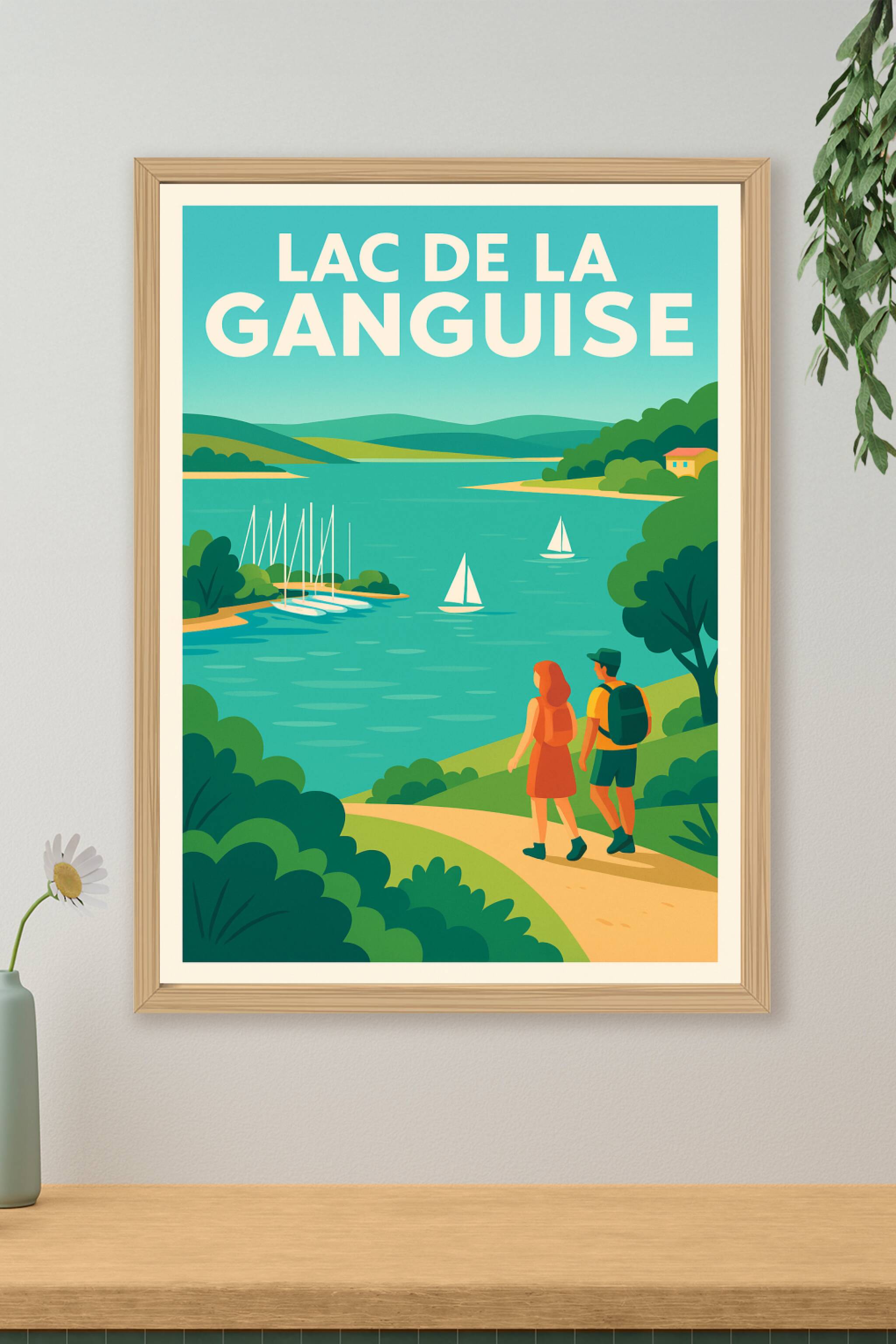 Affiche de Lac de la Ganguise - Évasion Nature et Voile en Occitanie