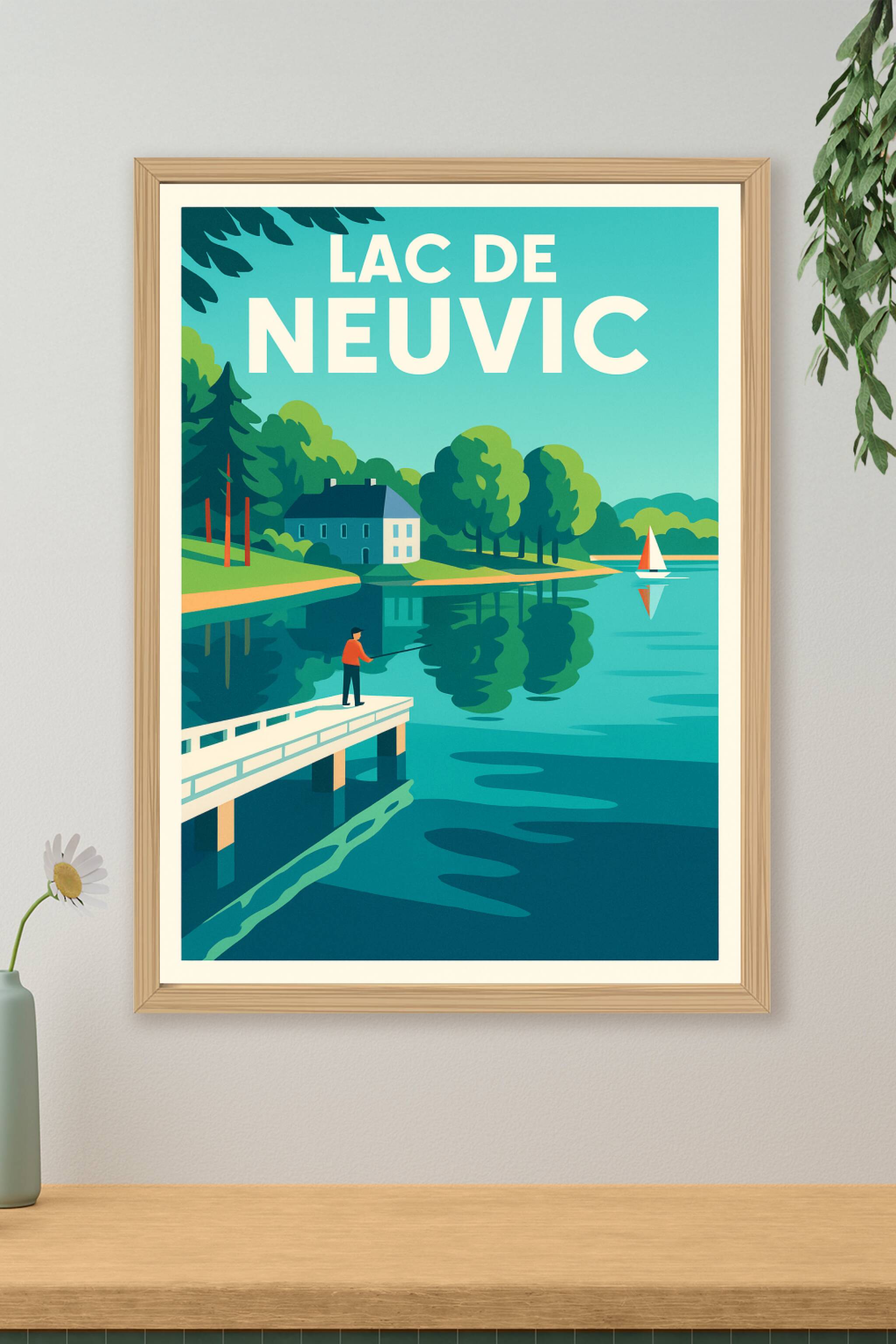Affiche de Lac de Neuvic - Sérénité et Nature en Corrèze