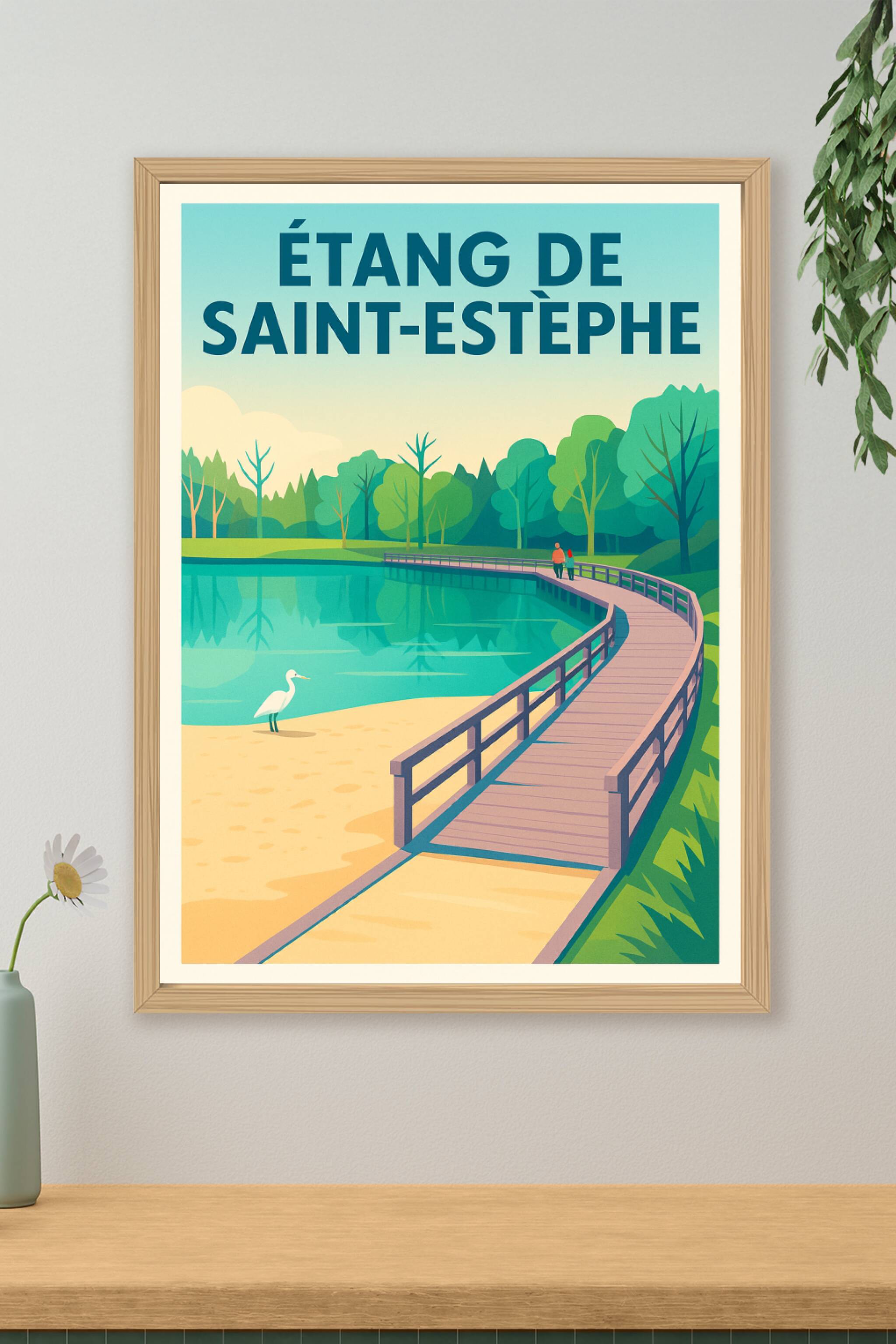 Affiche de Étang de Saint-Estèphe - Évasion naturelle au cœur du Périgord