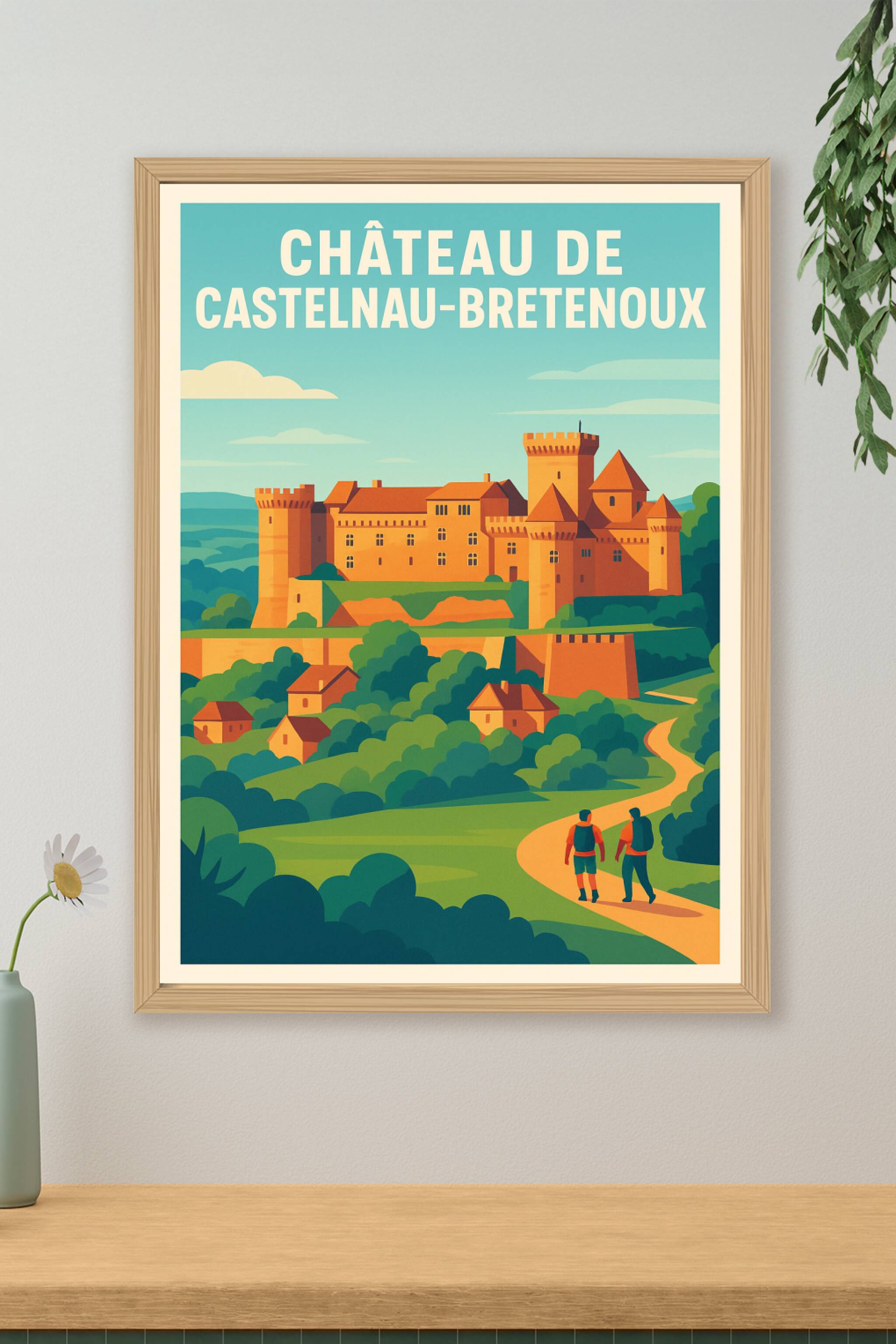 Affiche de Château de Castelnau-Bretenoux - Majesté médiévale du Lot