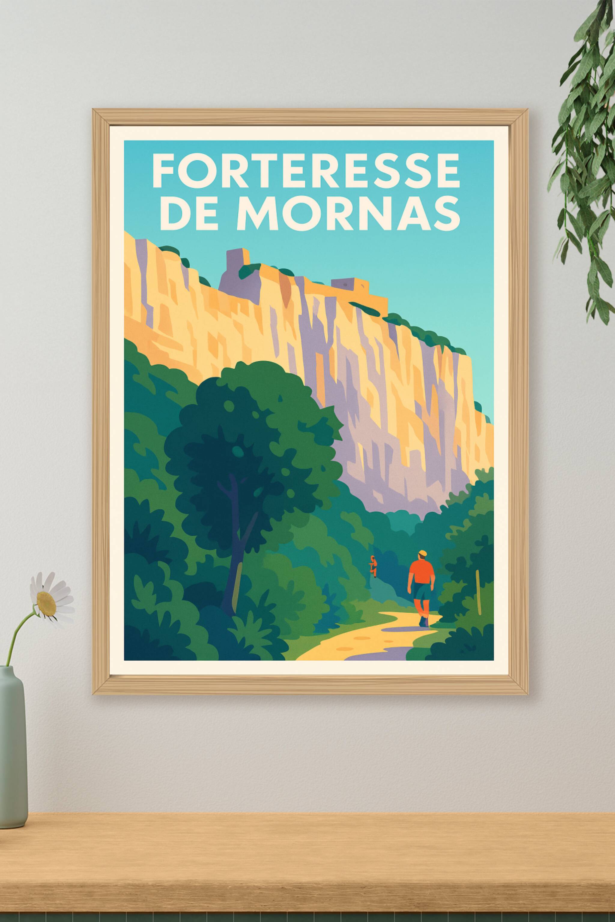 Affiche de Forteresse de Mornas - Majesté médiévale au sommet des falaises