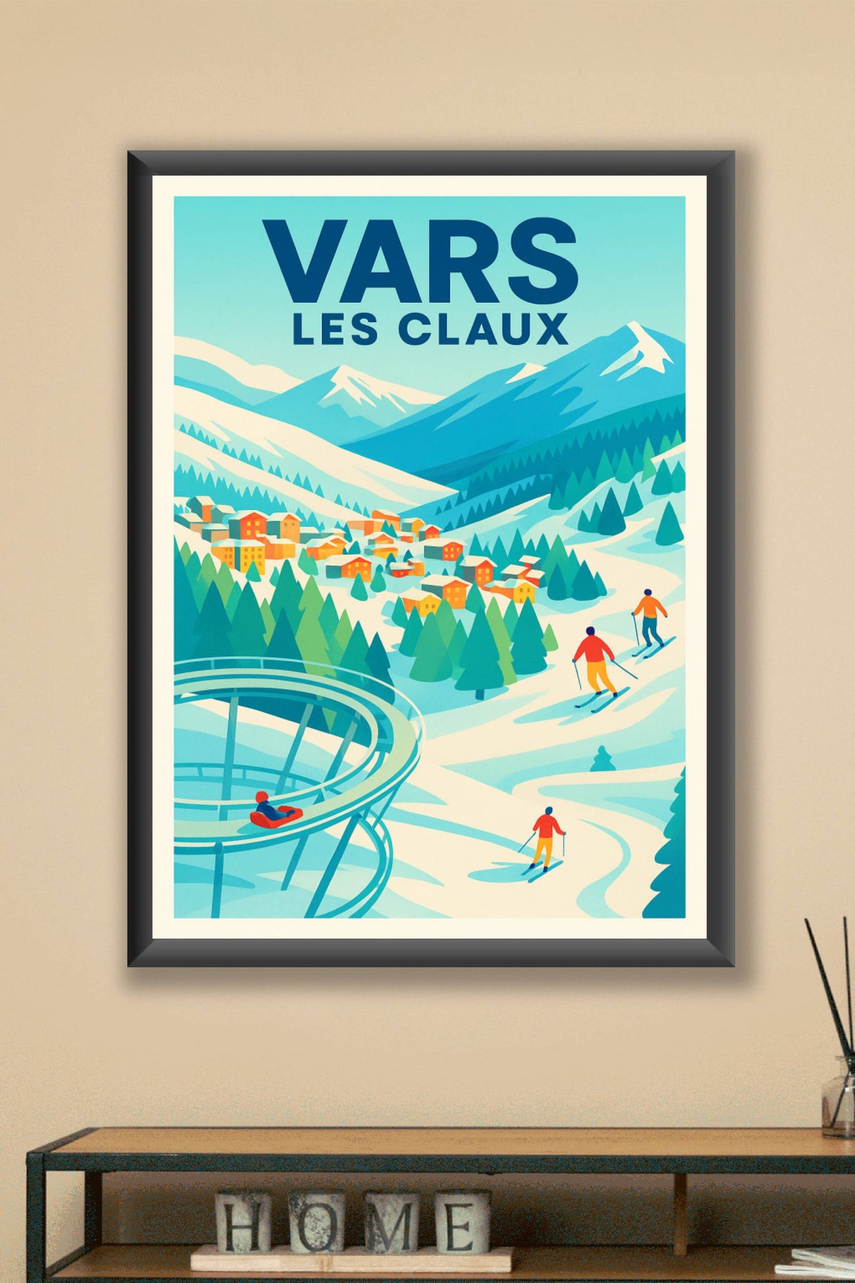 Affiche de Vars Les Claux - Le charme éclatant des Alpes du Sud