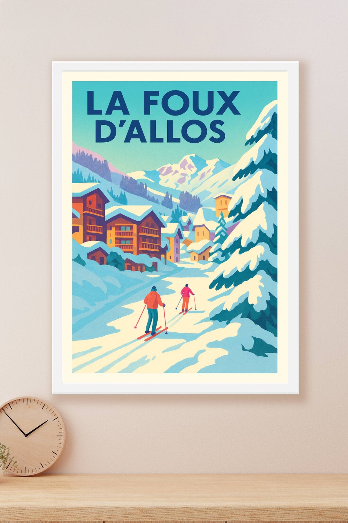 Affiche de La Foux d'Allos - L'élégance vintage des Alpes du Sud