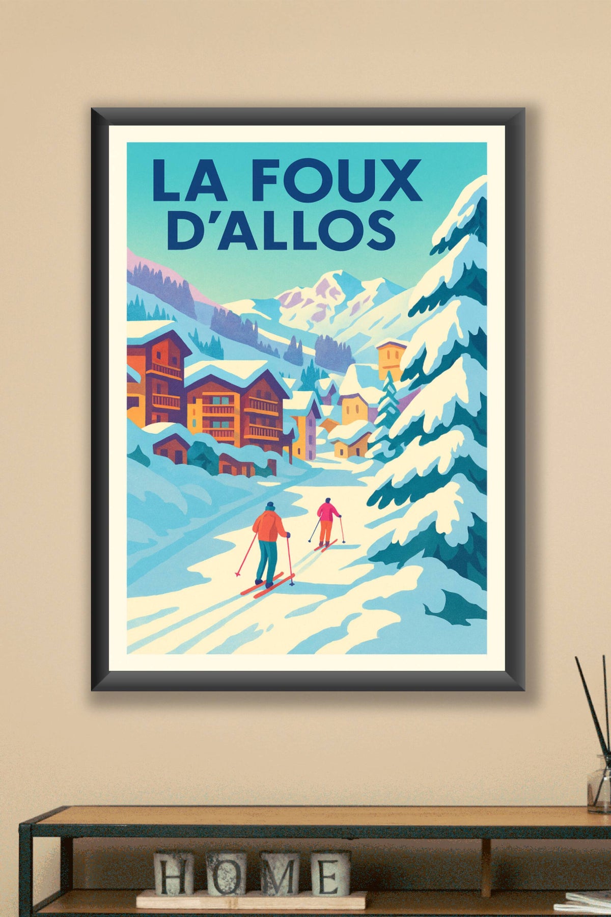 Affiche de La Foux d'Allos - L'élégance vintage des Alpes du Sud