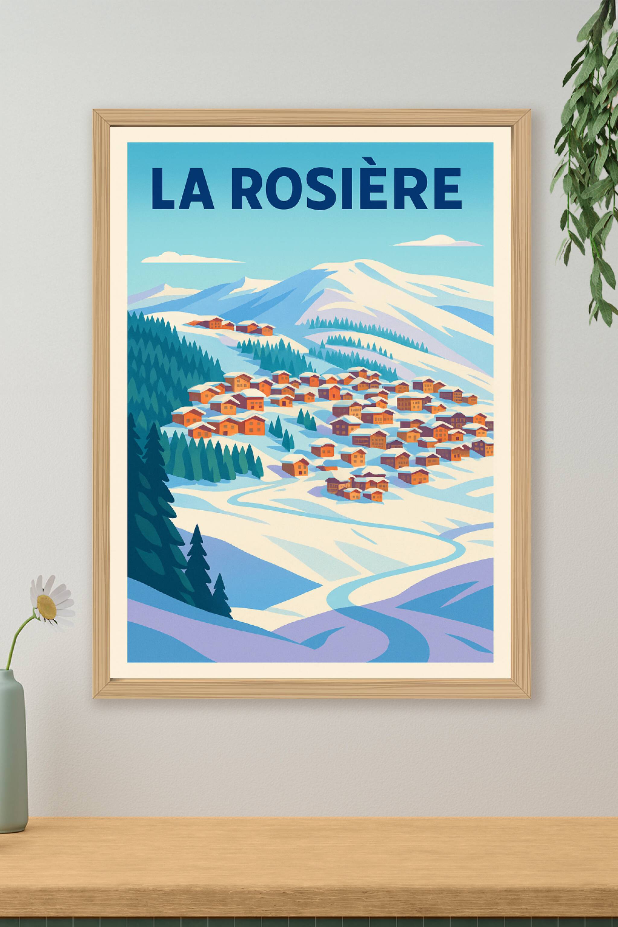 Affiche de La Rosière - L'élégance des Alpes entre soleil et neige