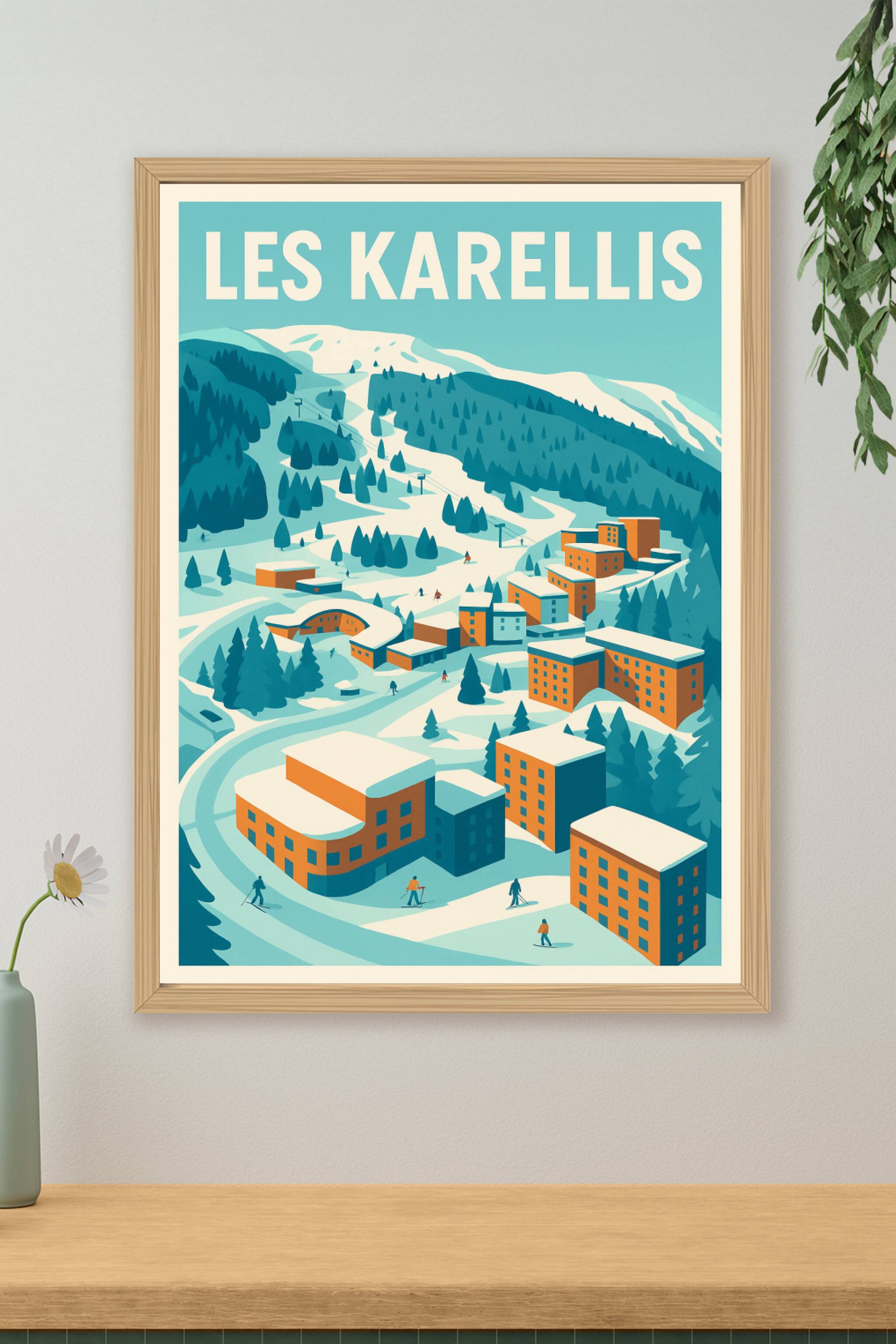 Affiche de Les Karellis - Le charme authentique de la glisse en Savoie