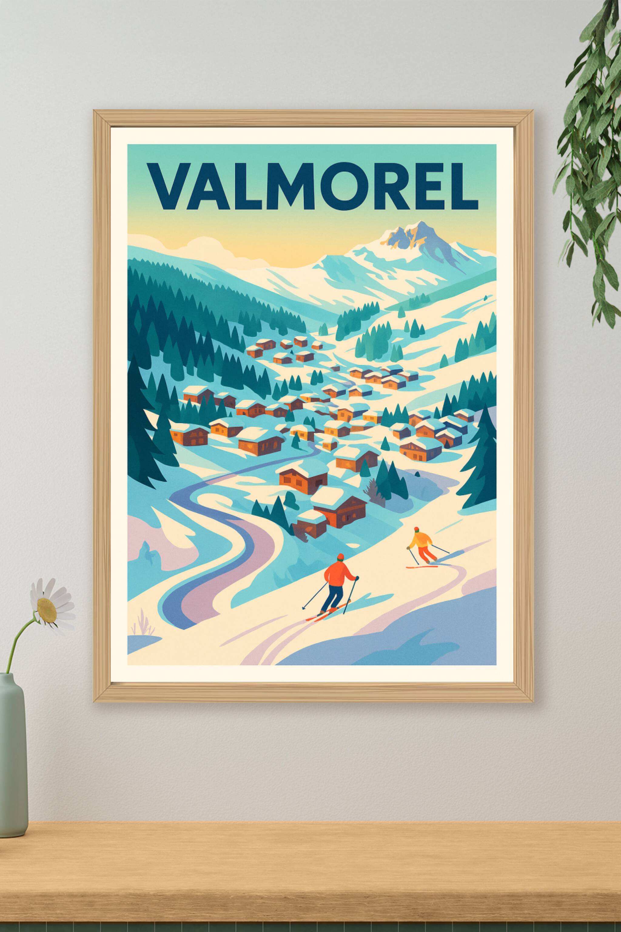 Affiche de Valmorel - Le charme authentique d'un village savoyard