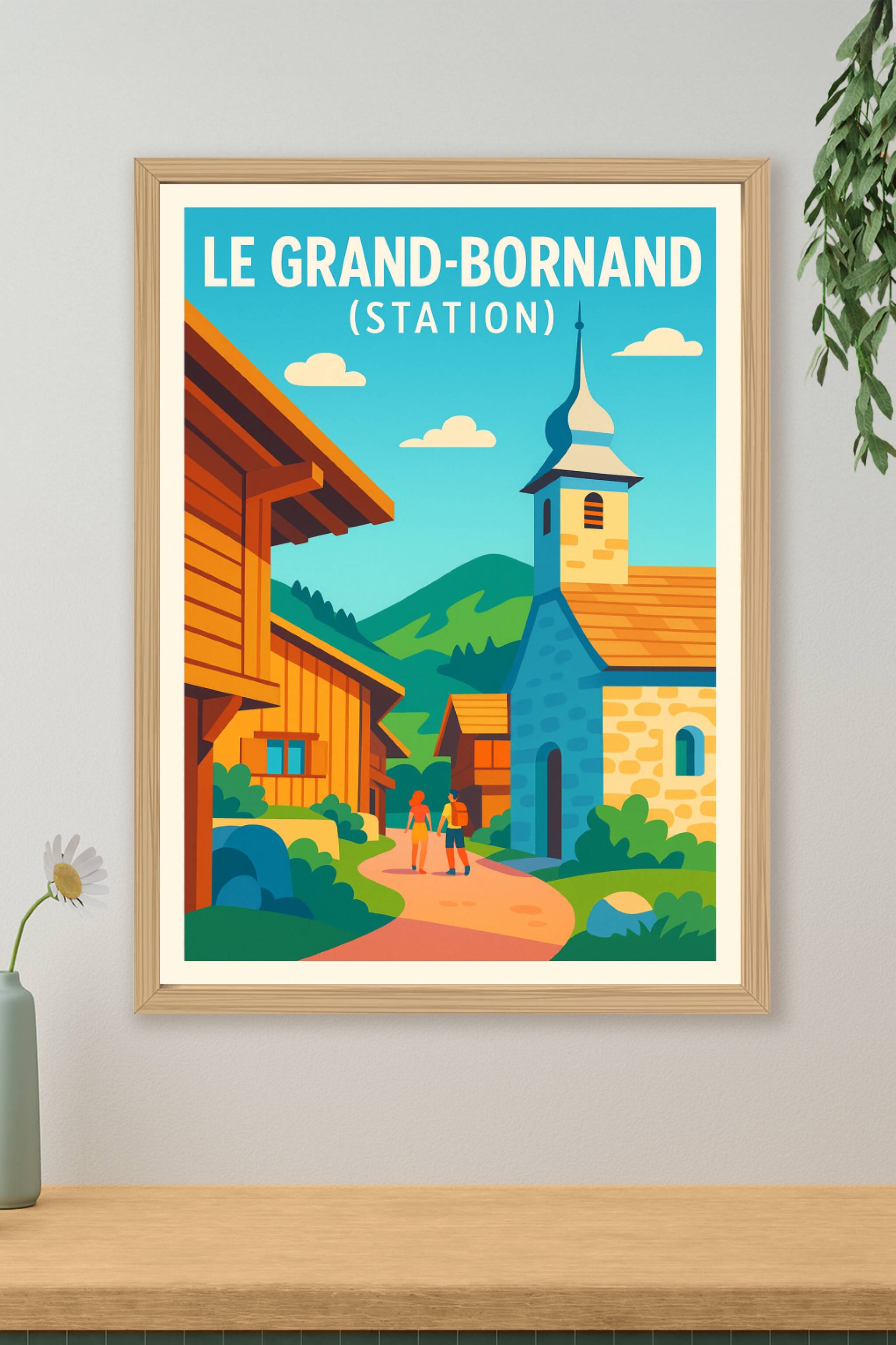 Affiche de Le Grand-Bornand - L'authenticité des Alpes au cœur de votre déco
