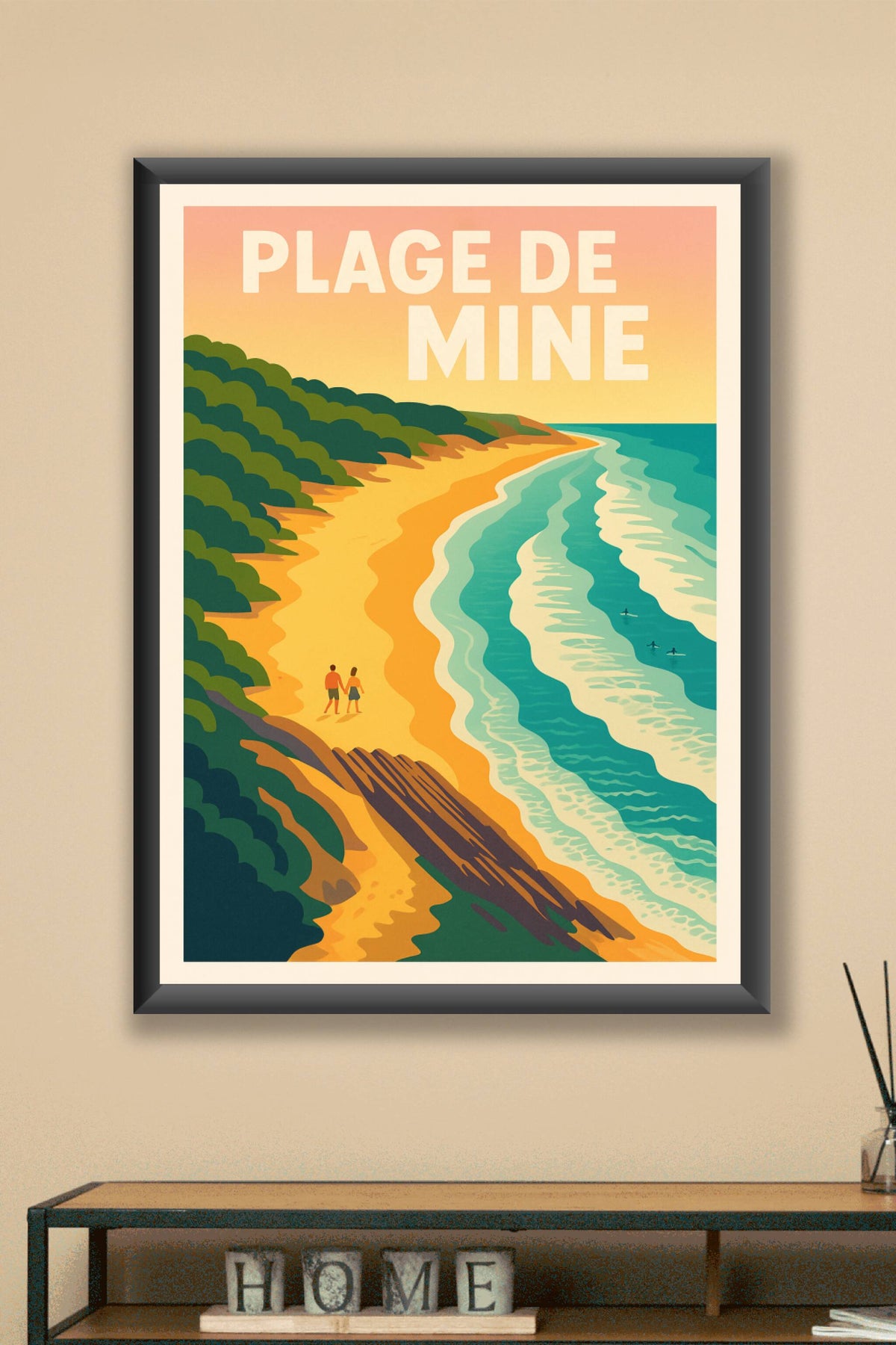 Affiche de Plage de la Mine - Évasion sauvage entre dunes et océan