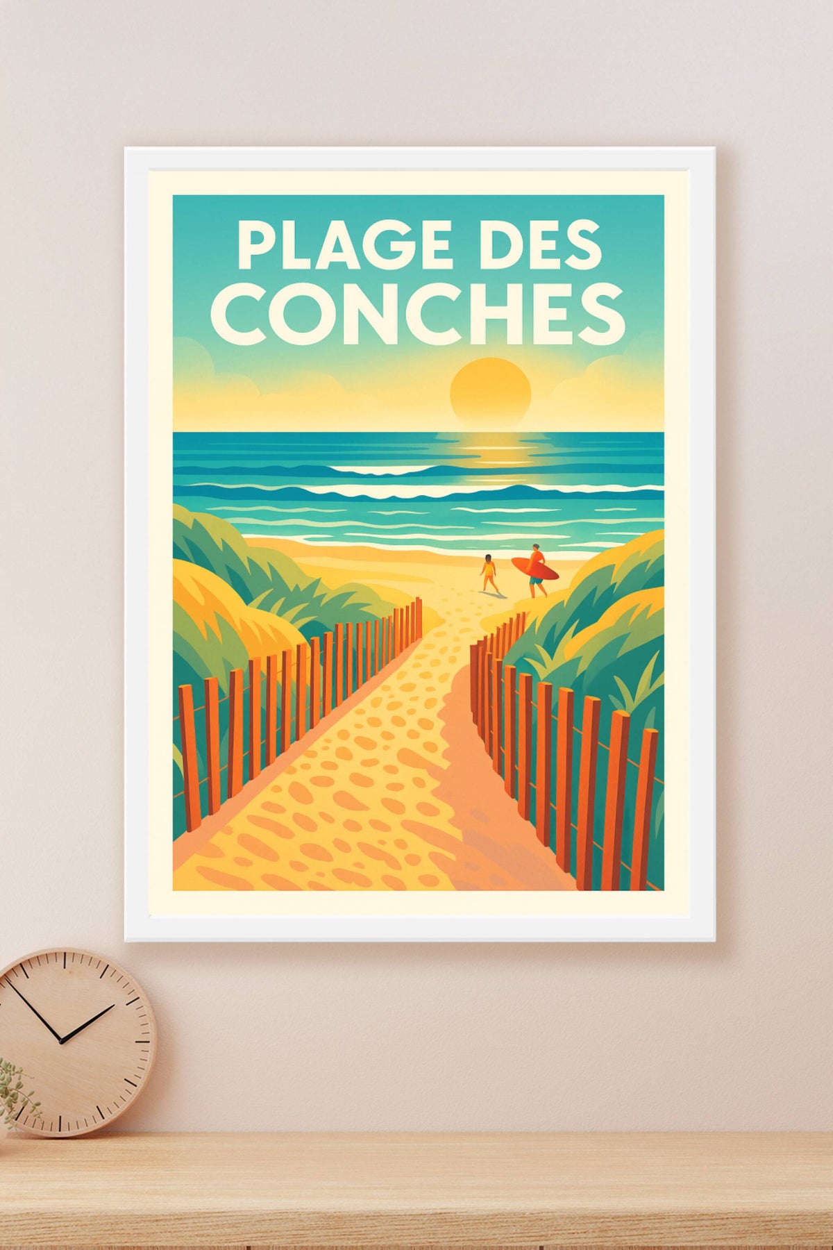 Affiche de Plage des Conches - L'esprit surf et l'éclat de la Vendée