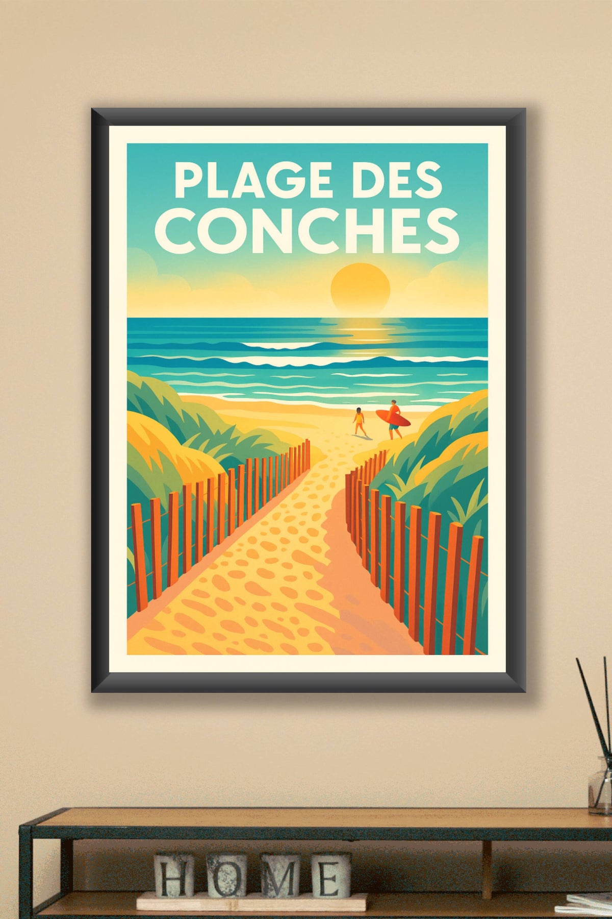 Affiche de Plage des Conches - L'esprit surf et l'éclat de la Vendée