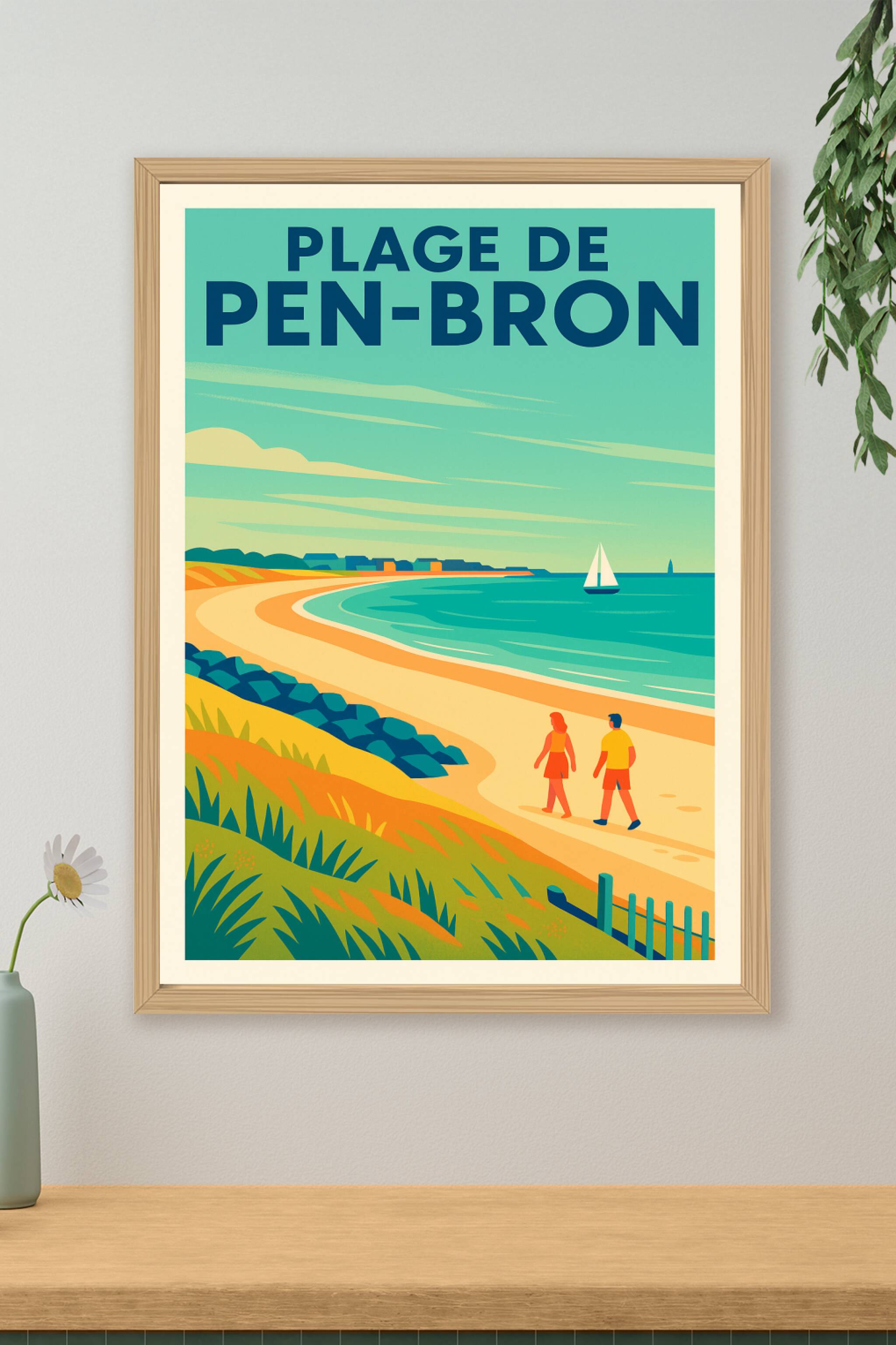 Affiche de Plage de Pen-Bron - L'élégance sauvage de la côte atlantique